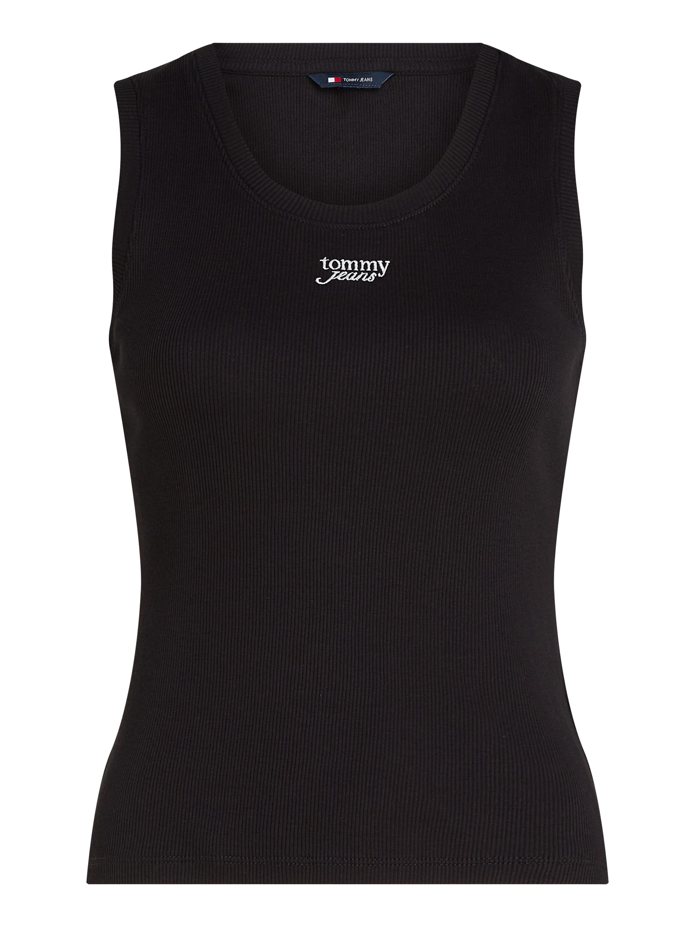 Tommy Jeans Tanktop TJW SLIM SCRIPT RIB TANK TOP mit Logostickerei