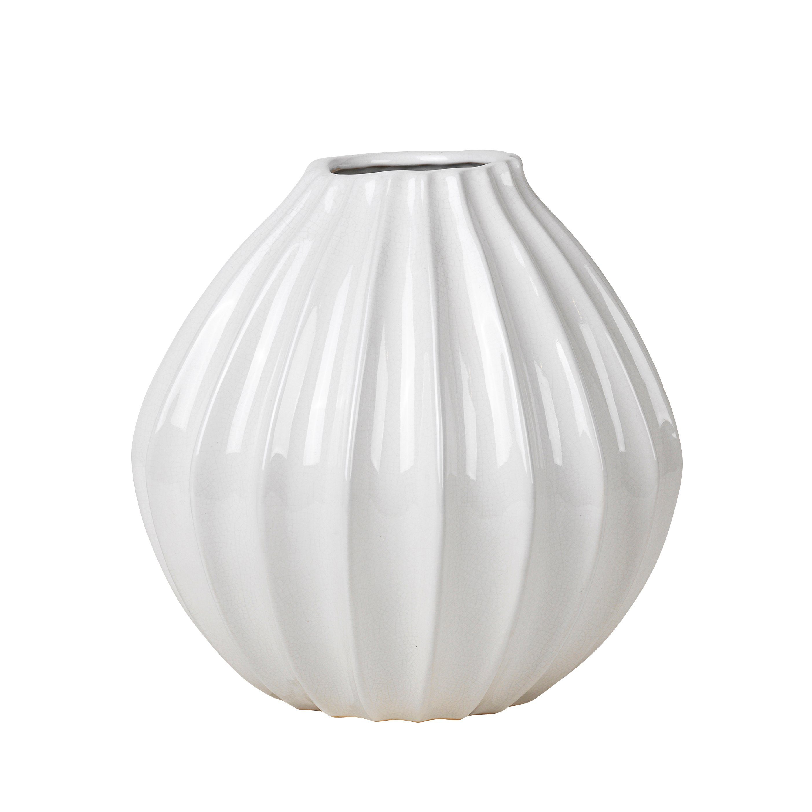 White Vase Copenhagen - Large "WIDE" Broste Broste Dekovase
