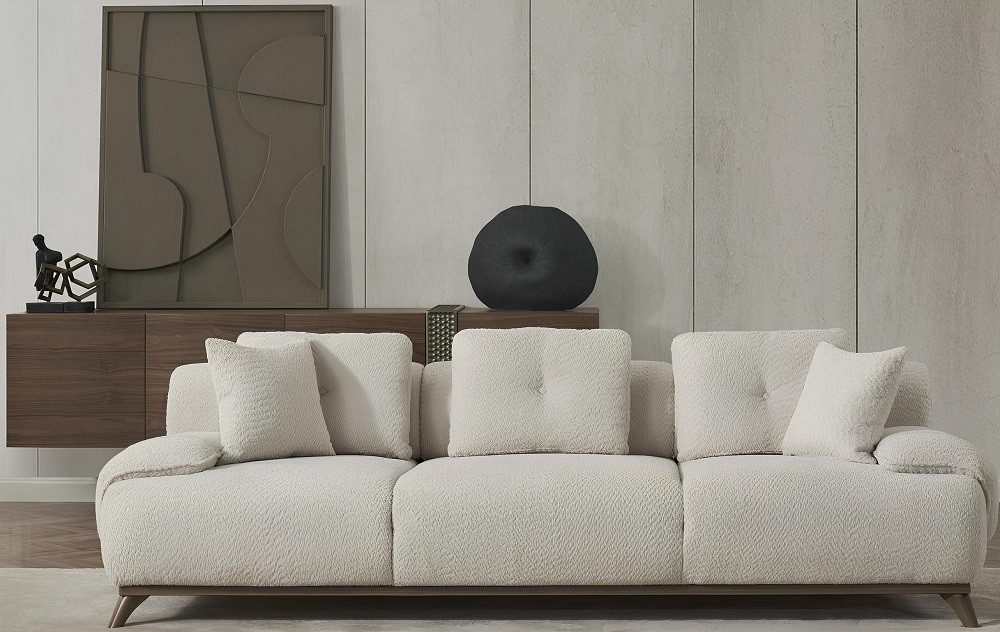 Xlmoebel Polstergarnitur Luxuriöses Designer Sofa mit eleganter Anrichte für das Wohnzimmer, (Sofa mit Anrichte, 2-tlg., 2tlg.Wohnzimmer Set (3-Sitzer Sofa+Anrichte), Hergestellt in Europa