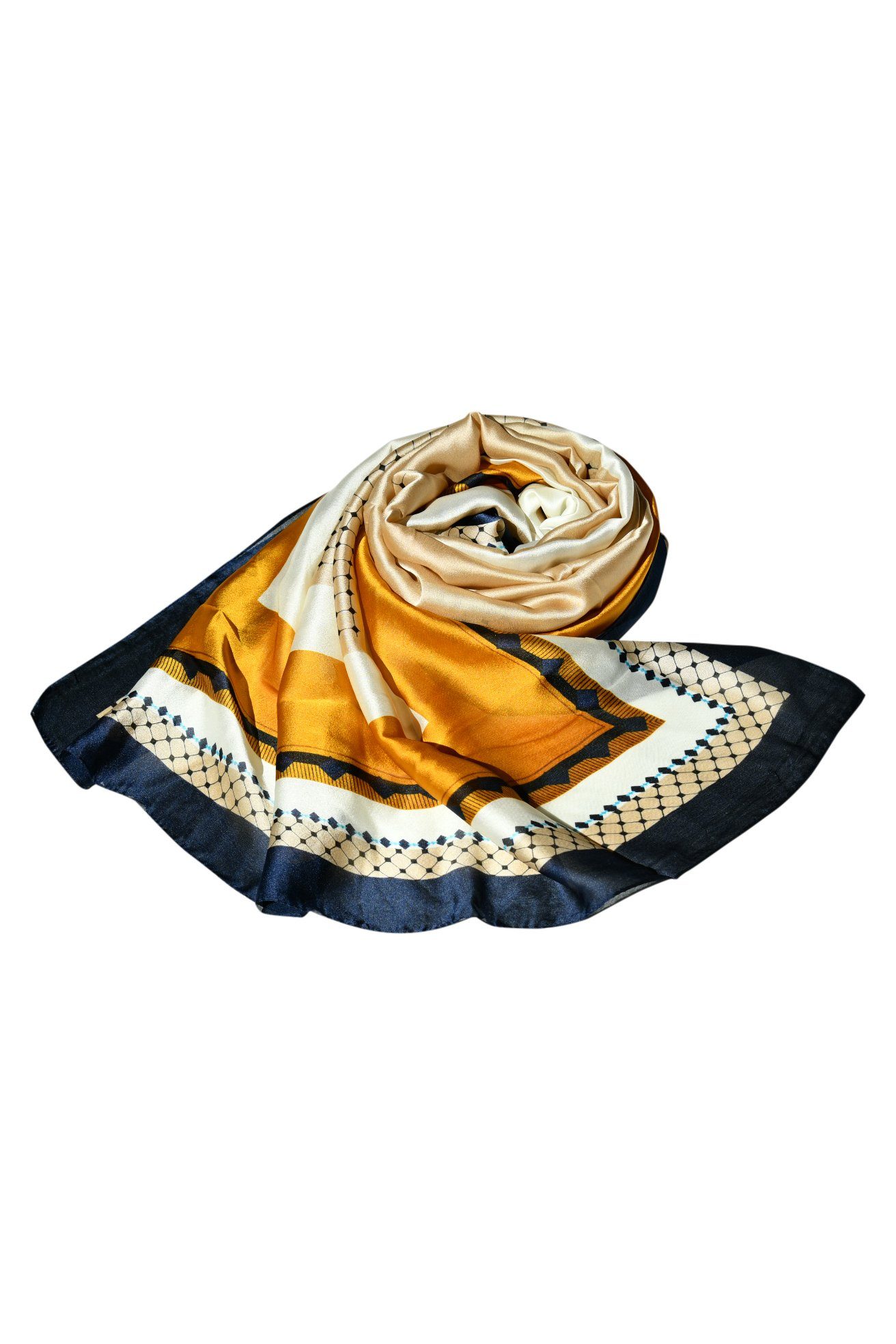 Blue Chilli Schal Hochwertiger Schal Modedesigner bedruckter Seidenschal für Frauen, Stilvoller Kopftuch aus Seide, Party, Eleganz für jedes Outfit Design4