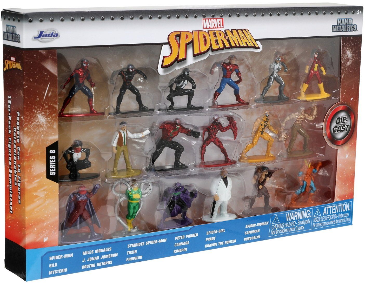 JADA Sammelfigur Sammelfigur Nano MetalFigs Marvel Multi 18er Pack 1,65 Zoll253225028