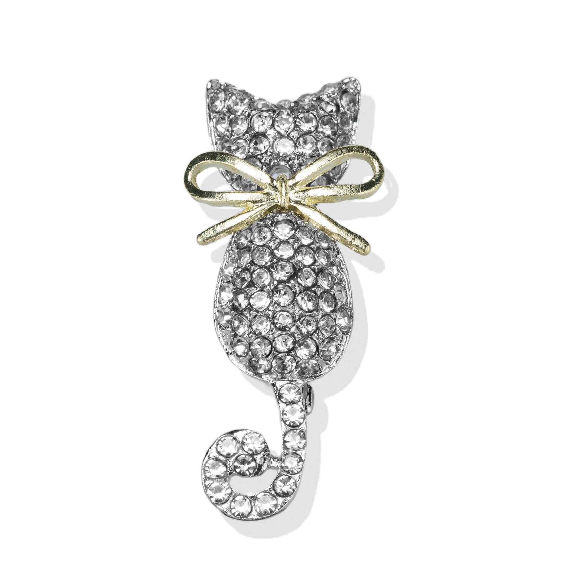 Firetti Brosche Schmuck Geschenk Kupfer Ansteckschmuck Katze