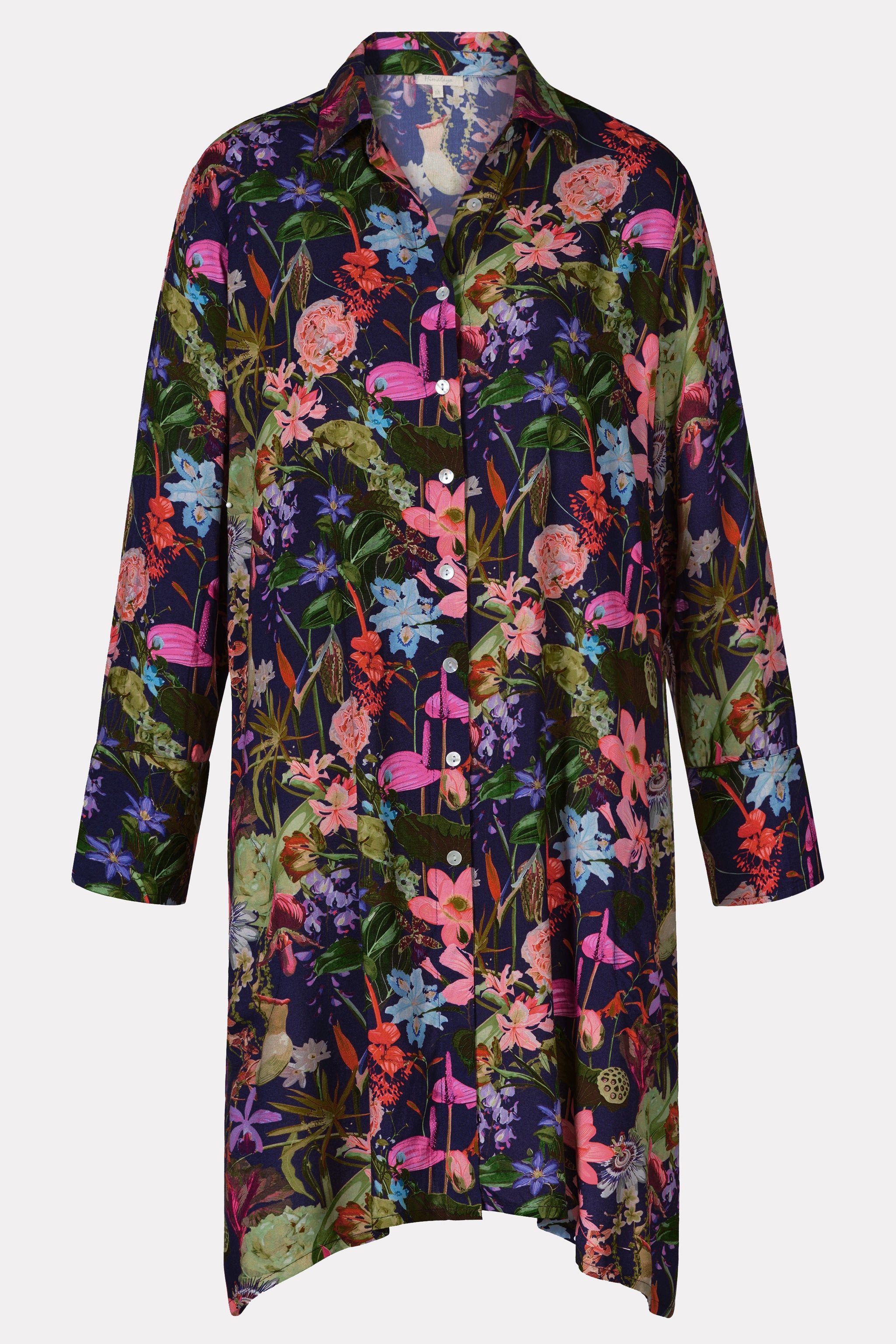 Himalaya Clothing Midikleid Kleid Damen mit lebendigem Blumenprint - Blusen günstig online kaufen