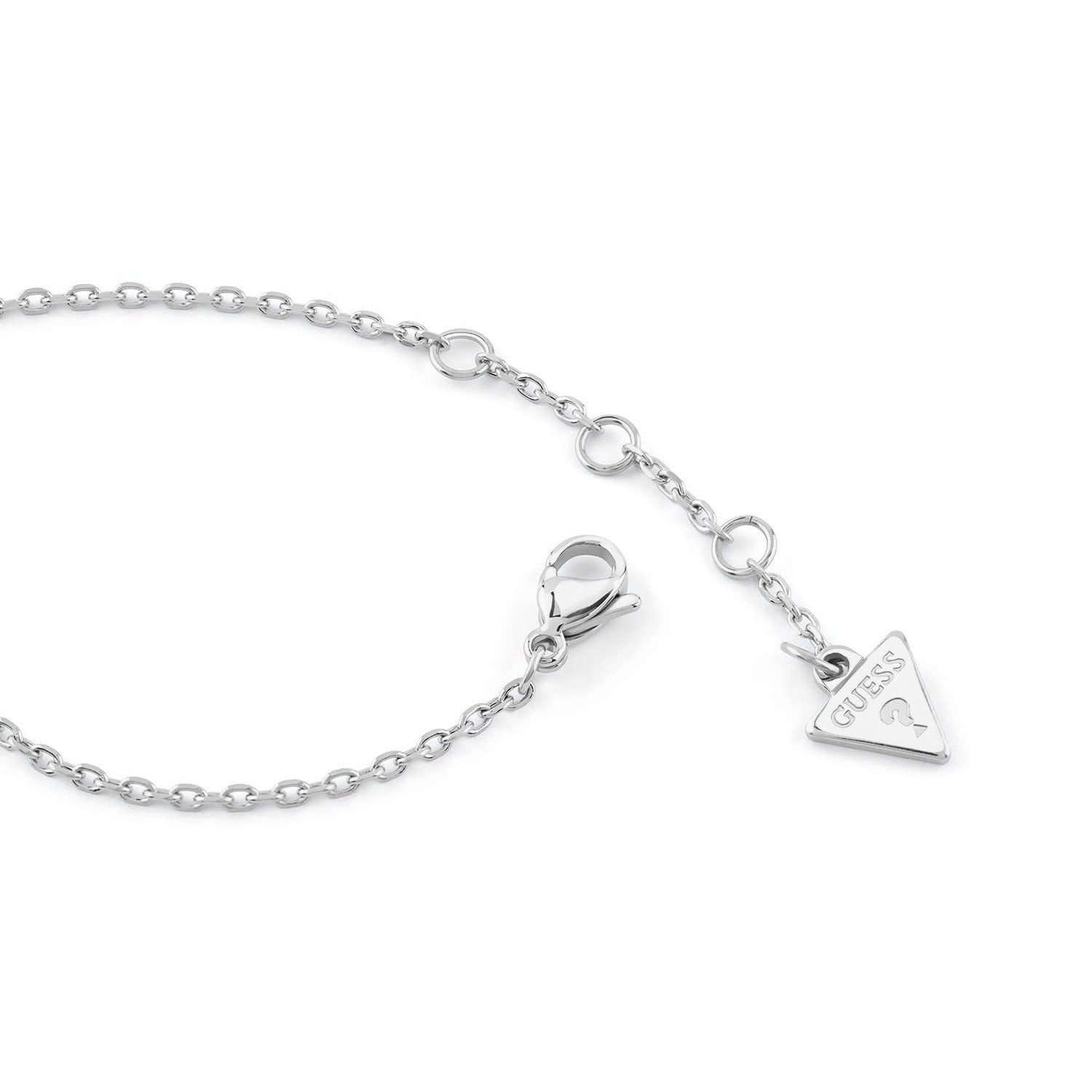 Guess Edelstahlarmband JUBB05442JWRHS, für Damen G Pave Silberfarben S