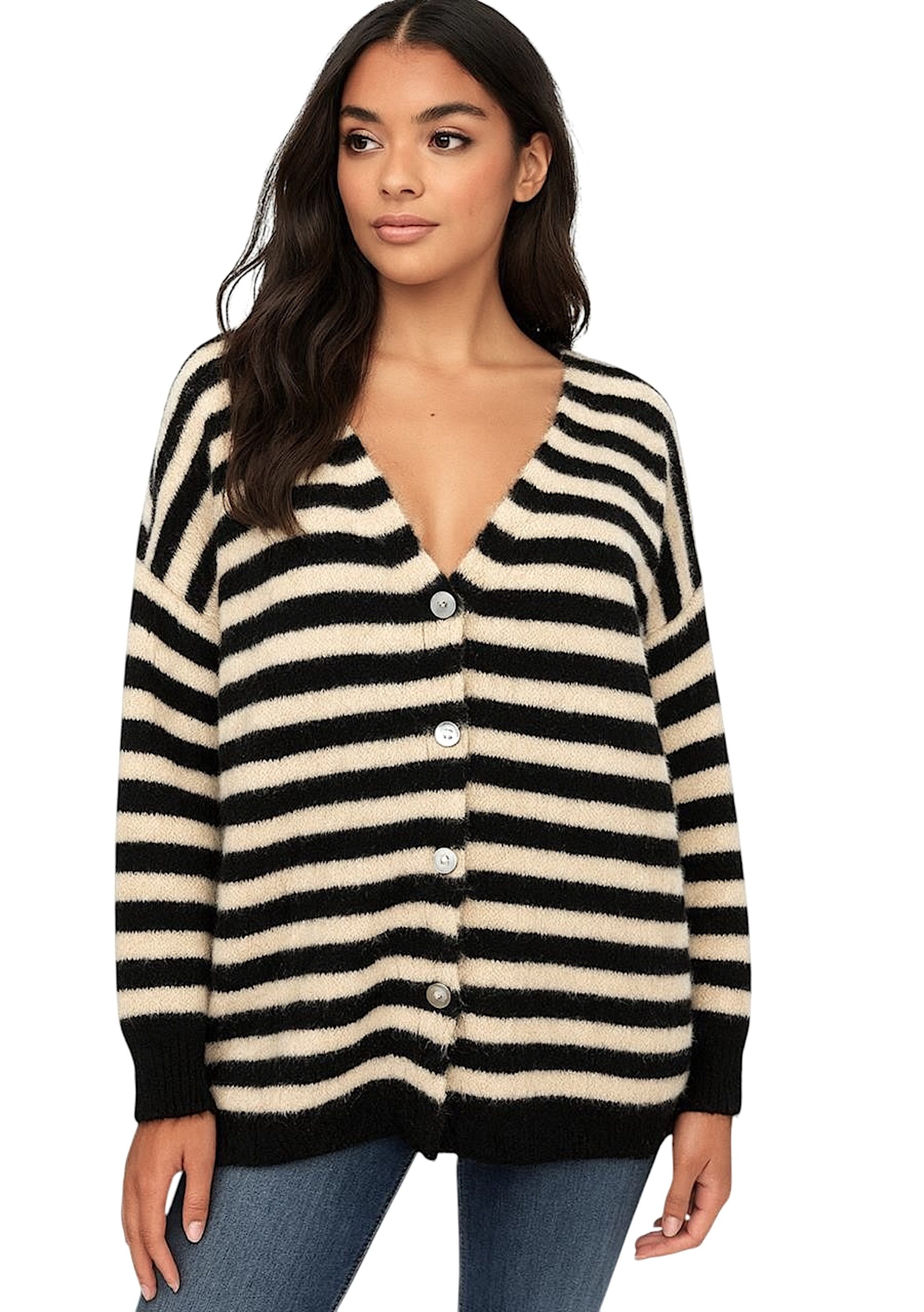 Worldclassca Cardigan WORLDCLASSCA Strickjacke mit Knopf Strickpullover Ges günstig online kaufen
