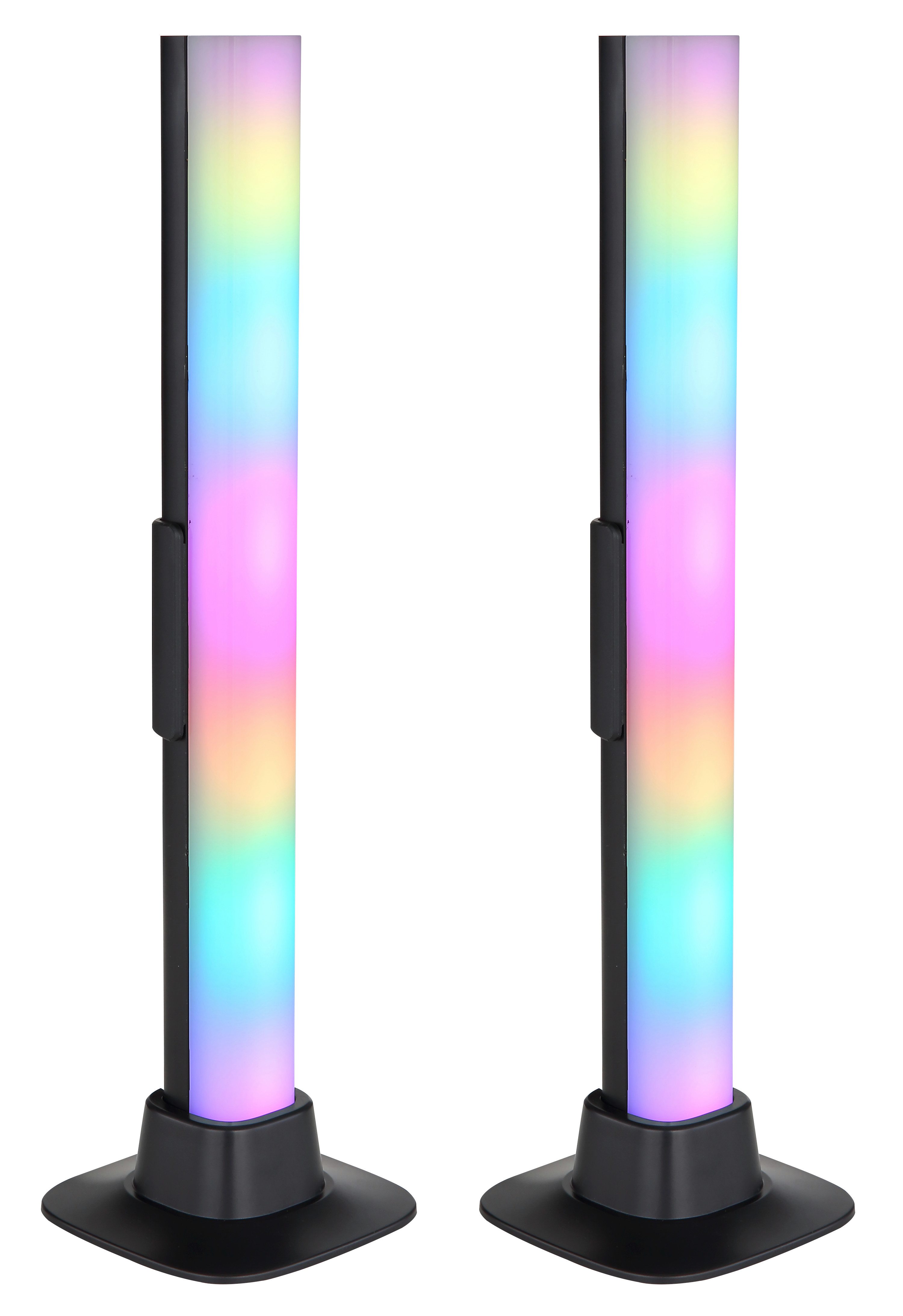 GLOBO LIGHTING Tischleuchte POLLIVER, Dimmfunktion, RGB, Smart Home, Timerfunktion, mehrere Helligkeitsstufen, LED fest integriert, Tischlampe Nachttischlampe Deko-Tischleuchte Schlafzimmer