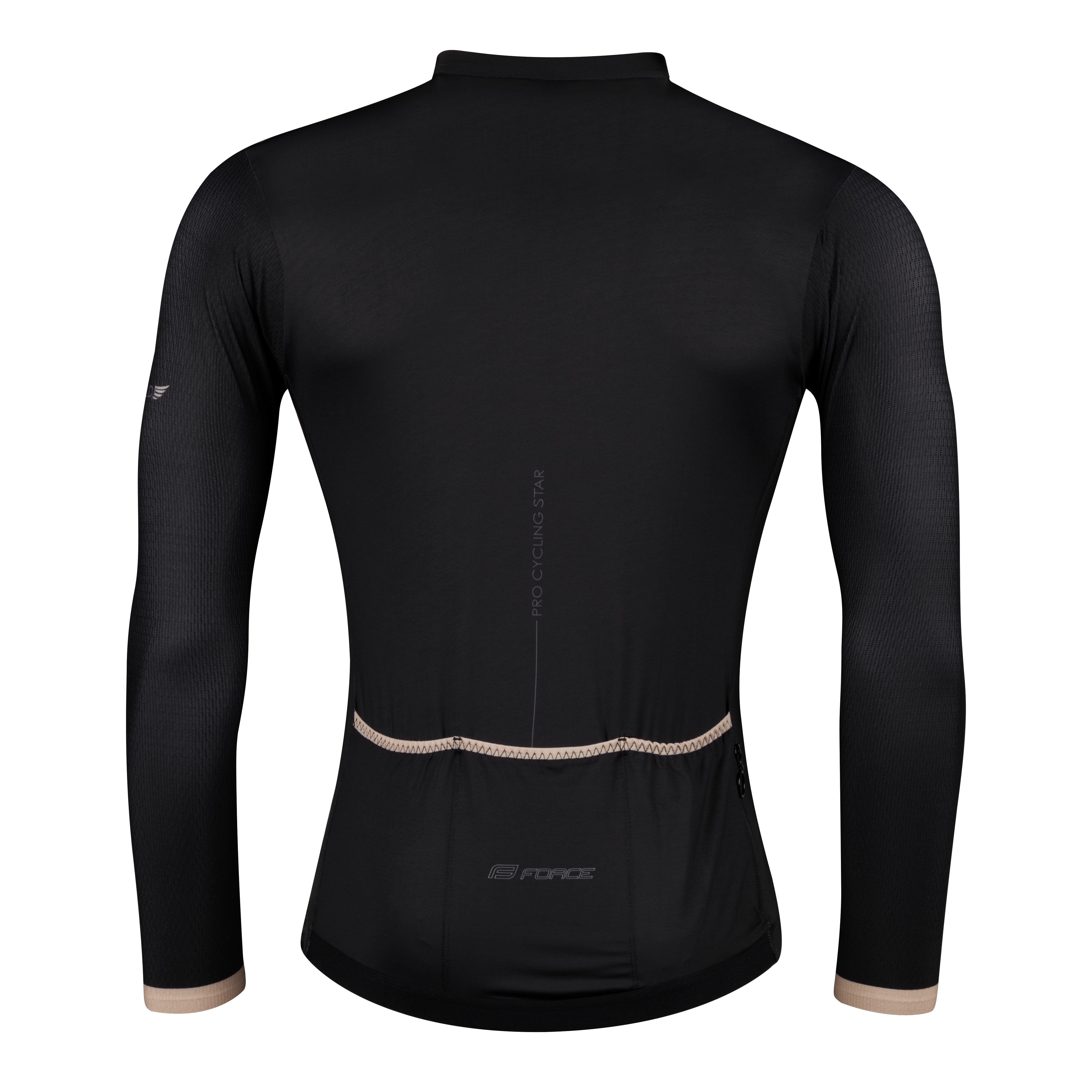FORCE Radtrikot Trickot lang schwarz und günstig online kaufen