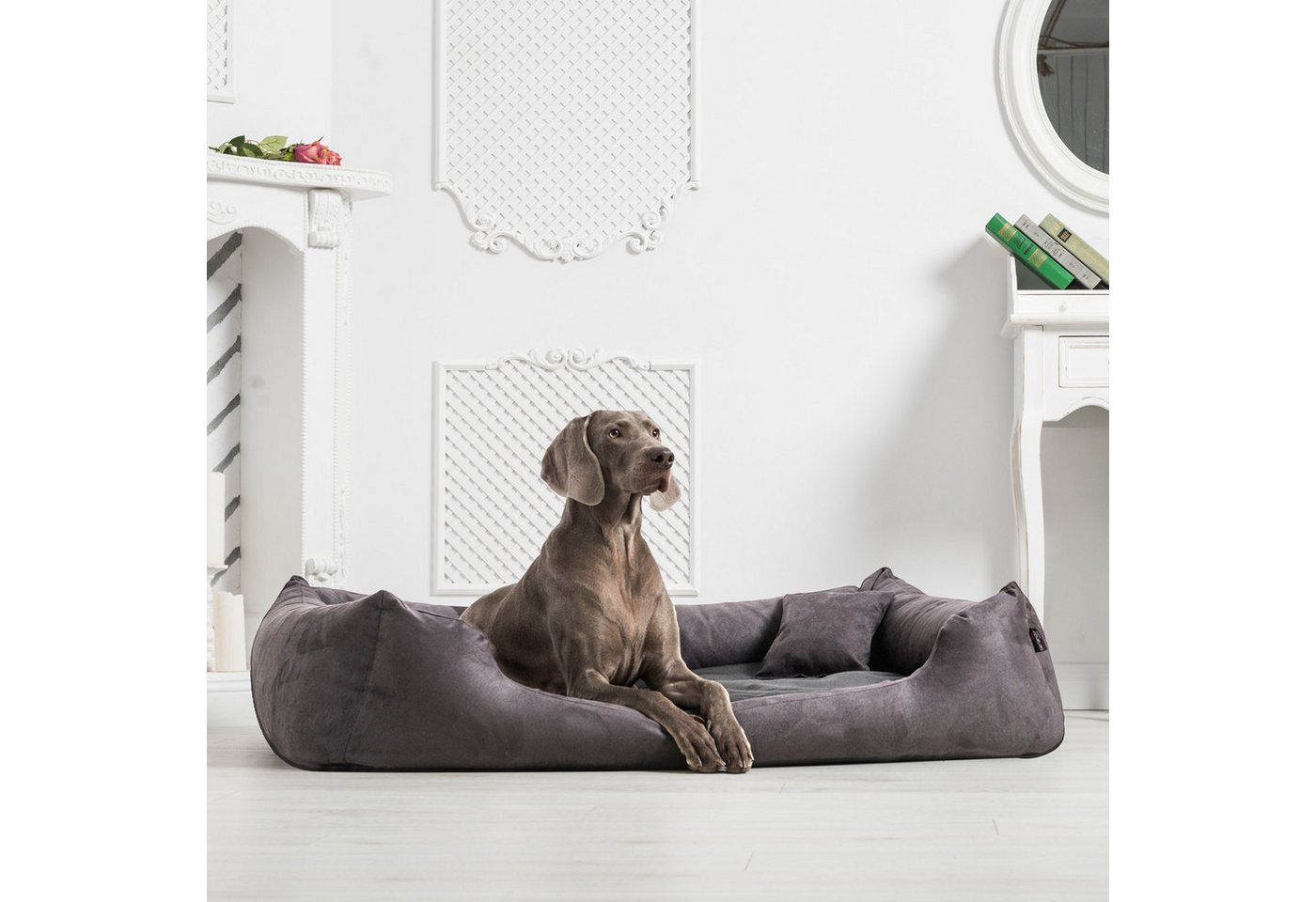 Thumbnail - tierlando® Tierbett Orthopädisches Hundebett PLUTO SOFT, Visco, Samtweiches Velours