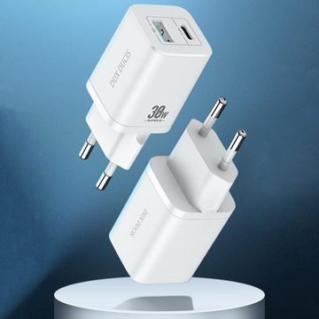 Dux Ducis 3A Quick Charger 30W Schnell-Ladegerät Netzteil PD+QC3.0 USB Smartphone-Ladegerät