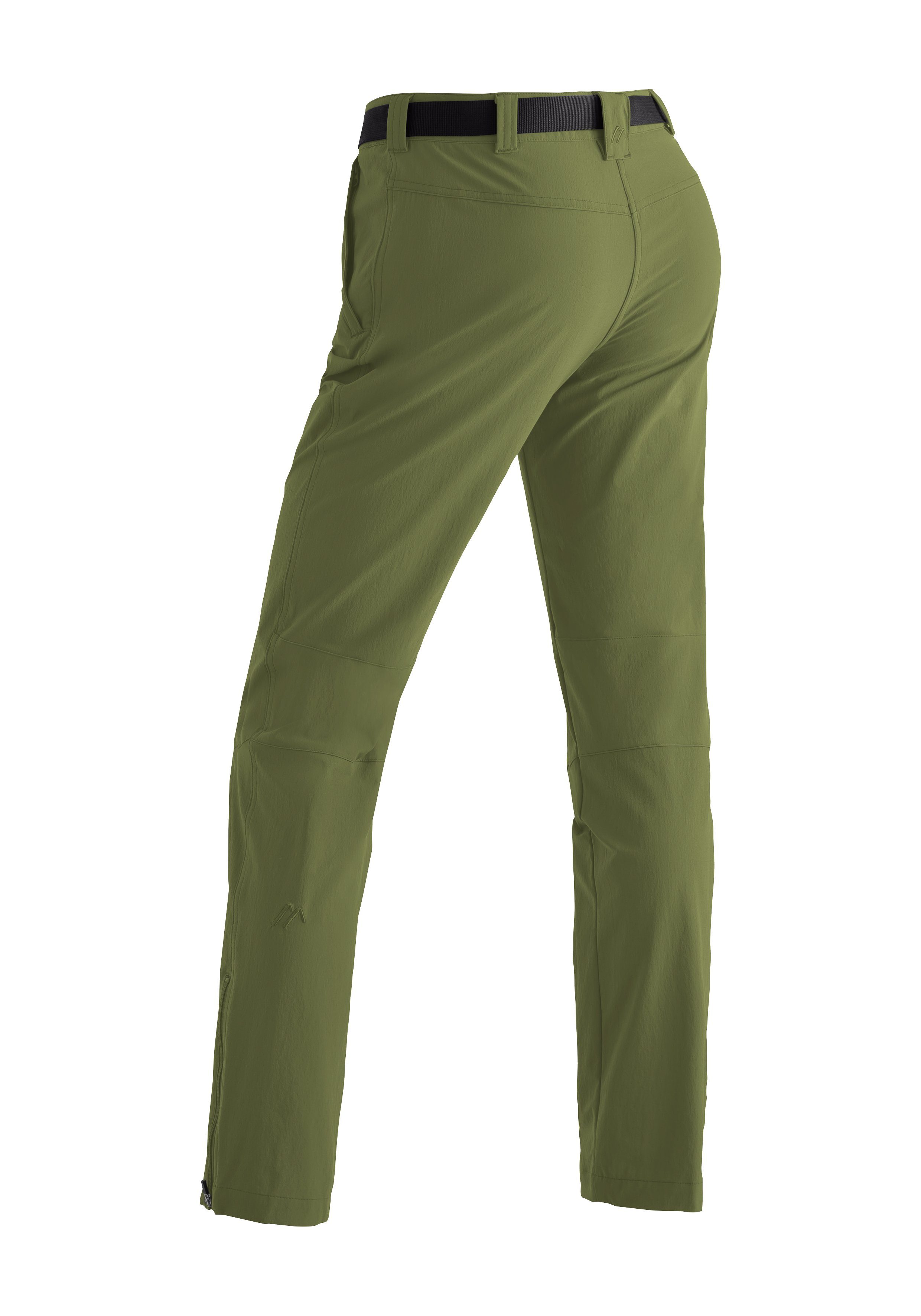 Outdoor-Hose moosgrün Wanderhose, Funktionshose Material Damen aus elastischem Maier Inara Sports slim