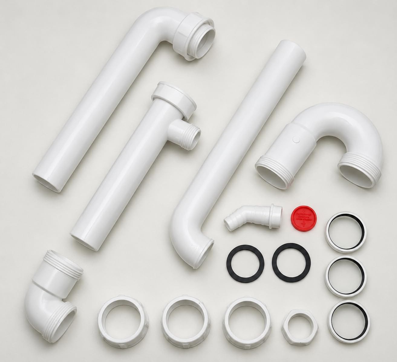 keenberk Siphon Raumsparer Geräteanschluss 1 1/2 Zoll mit 40 mm Anschluss Spüle Küche – Bild 5 von 5