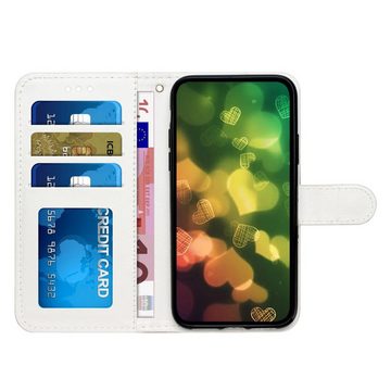 CLM-Tech Handytasche Hülle für iPhone 14 Pro Tasche aus Kunstleder Klapphülle Etui (1x iPhone 14 Pro Wallet Case Cover Handyhülle), Standfunktion, Kartenfächer