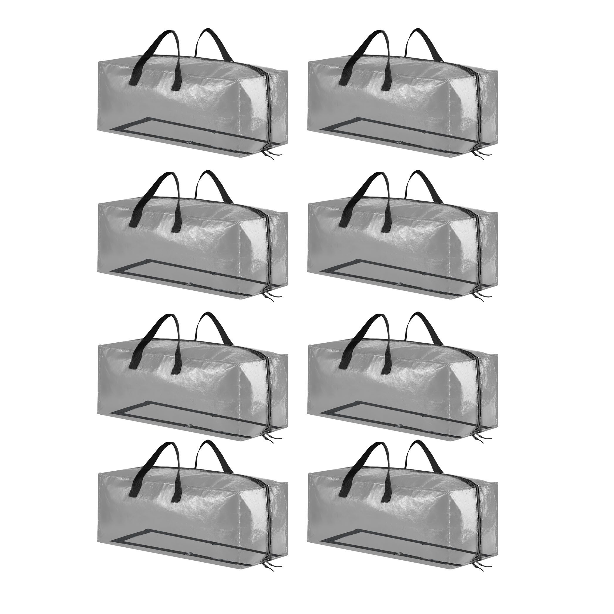 SpaceAid Aufbewahrungstasche Extra große Umzugstaschen (robuste Aufbewahrungsbeutel mit Doppelreißverschluss, 8-tlg), 8 Stück