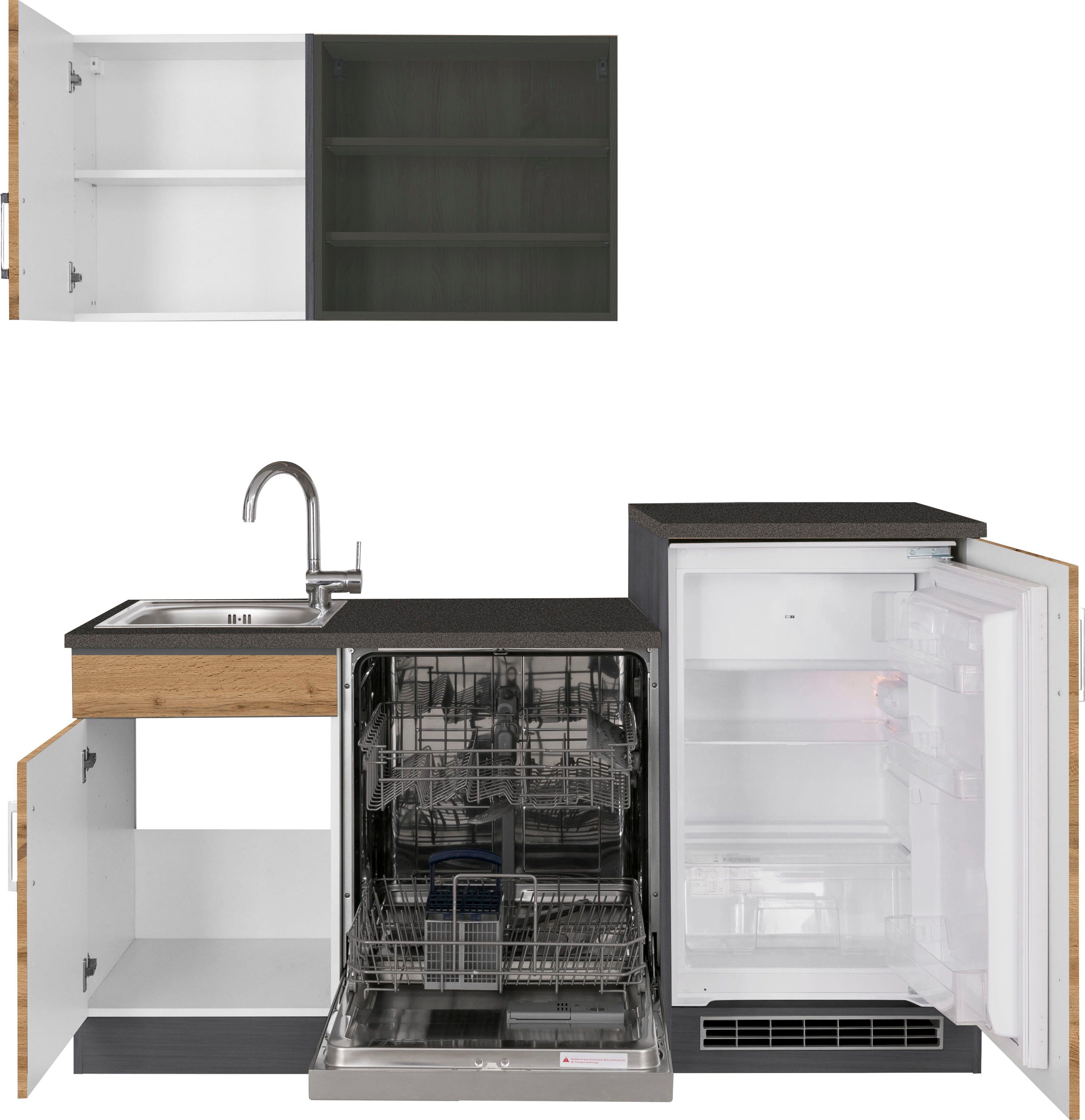 KOCHSTATION Küche KS-Mali, Breite 170 cm, mit E-Geräten