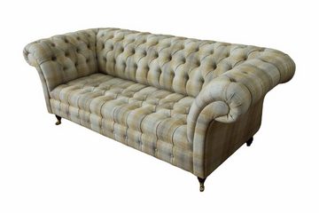 JVmoebel Chesterfield-Sofa, Sofa Dreisitzer Chesterfield Wohnzimmer Sofas Textil Klassisch Design