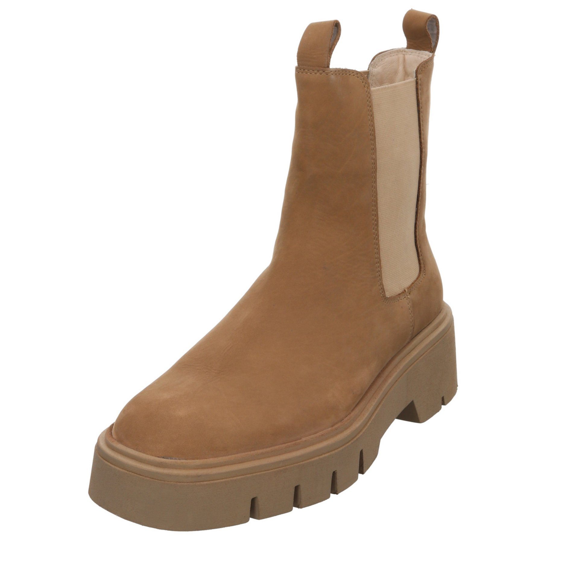 Ara Damen Stiefeletten Schuhe Stockholm Chelsea Boots Stiefelette Nubukleder beige 046995