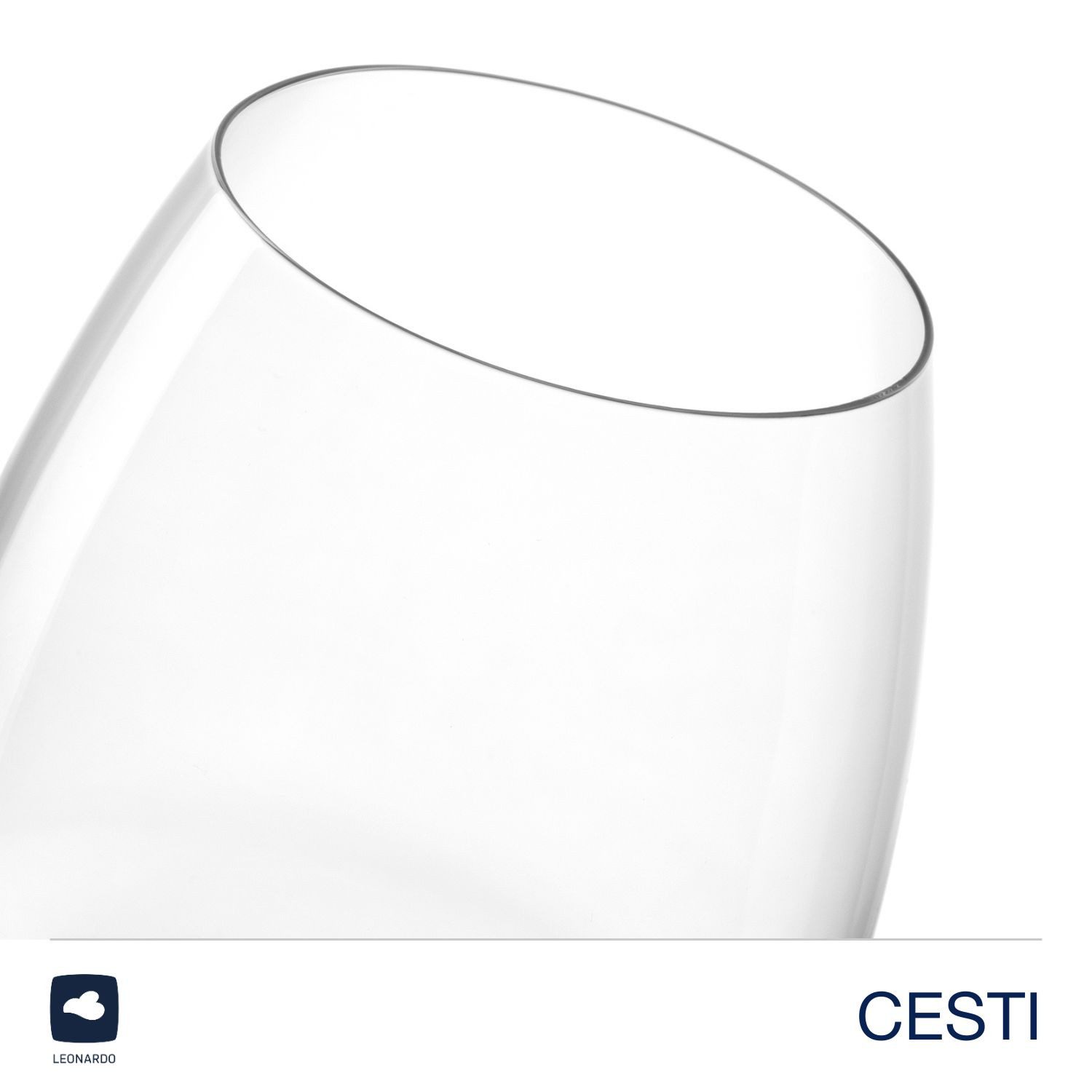 LEONARDO Gläser-Set Trinkgläser CESTI + Poliertuch, 7-tlg., Kristallglas, 6 Trinkgläser mit Poliertuch