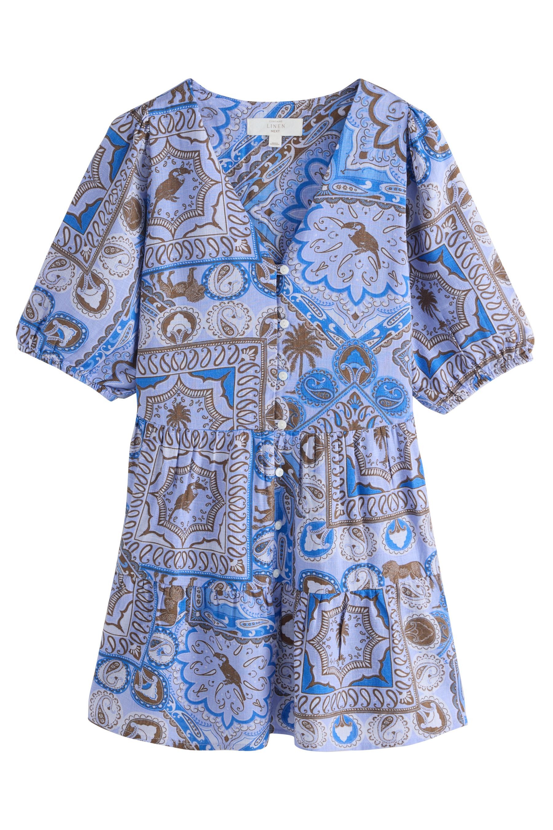 Blue Scarf Print