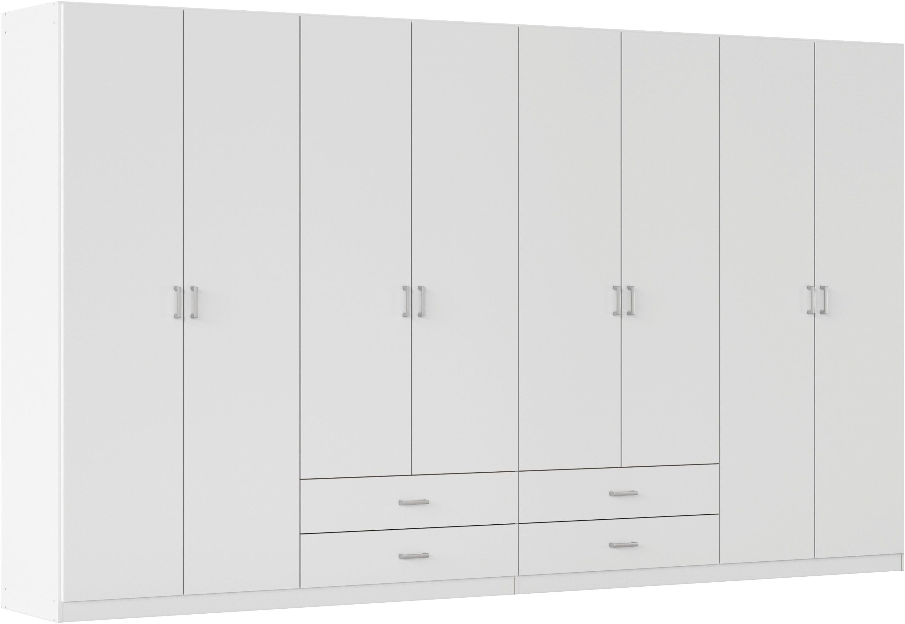 rauch Drehtürenschrank Kleiderschrank Garderobe GAMMA Breiten 91/136/181/226/271/315/360 cm (in 3 Ausstattungen BASIC/CLASSIC/PREMIUM (inkl. SOFT-CLOSE-Funktion) mit Schubladen, verschiedene Griff-Varianten TOPSELLER MADE IN GERMANY