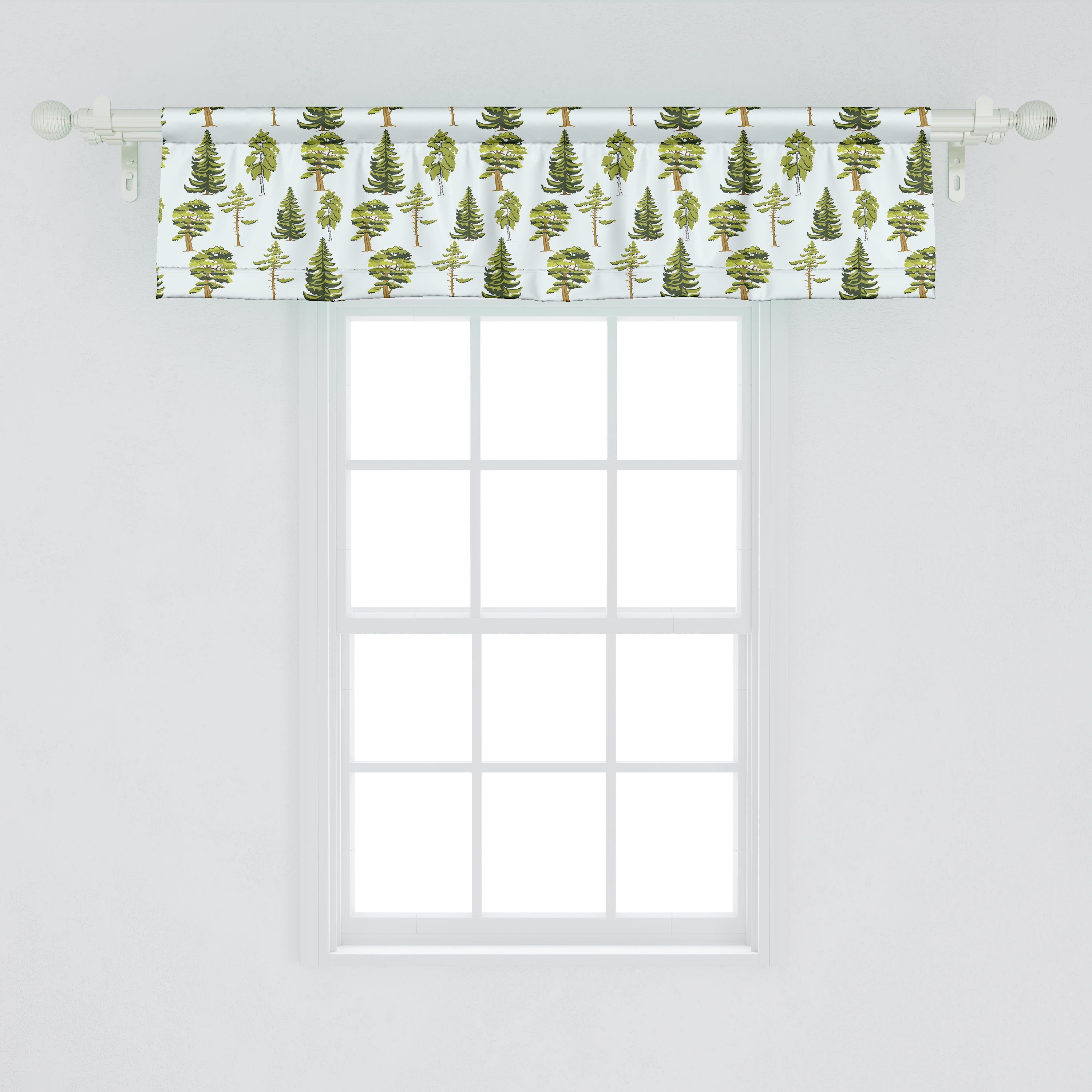 Scheibengardine Vorhang Volant für Microfaser, Küche Oak Abakuhaus, Tannenbaum Schlafzimmer Blätter mit Pine Stangentasche, Dekor Grafik