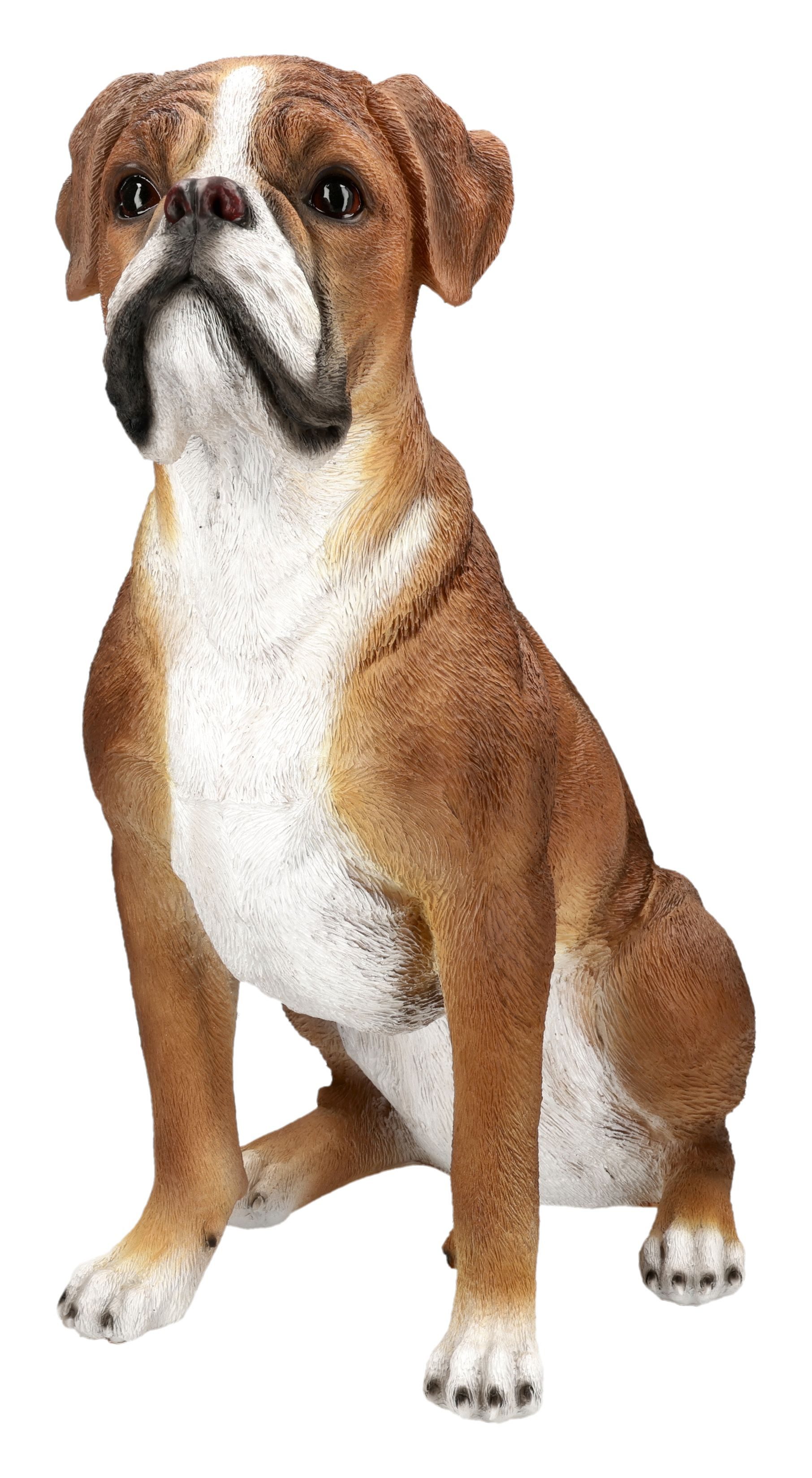 Figuren Shop GmbH Tierfigur Boxer Statue – Hundefigur Sammlerfigur realistisch Hund Deko 46 cm