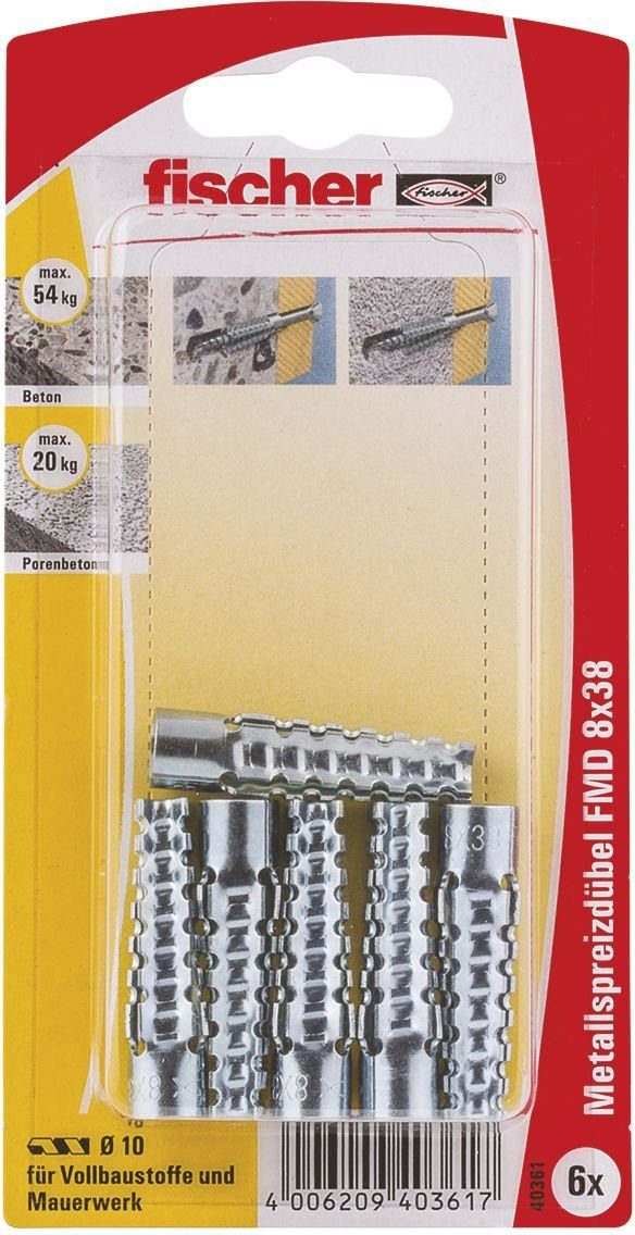fischer Schrauben- und Dübel-Set Fischer Spreizdübel FMD 8.0 x 38 mm ...