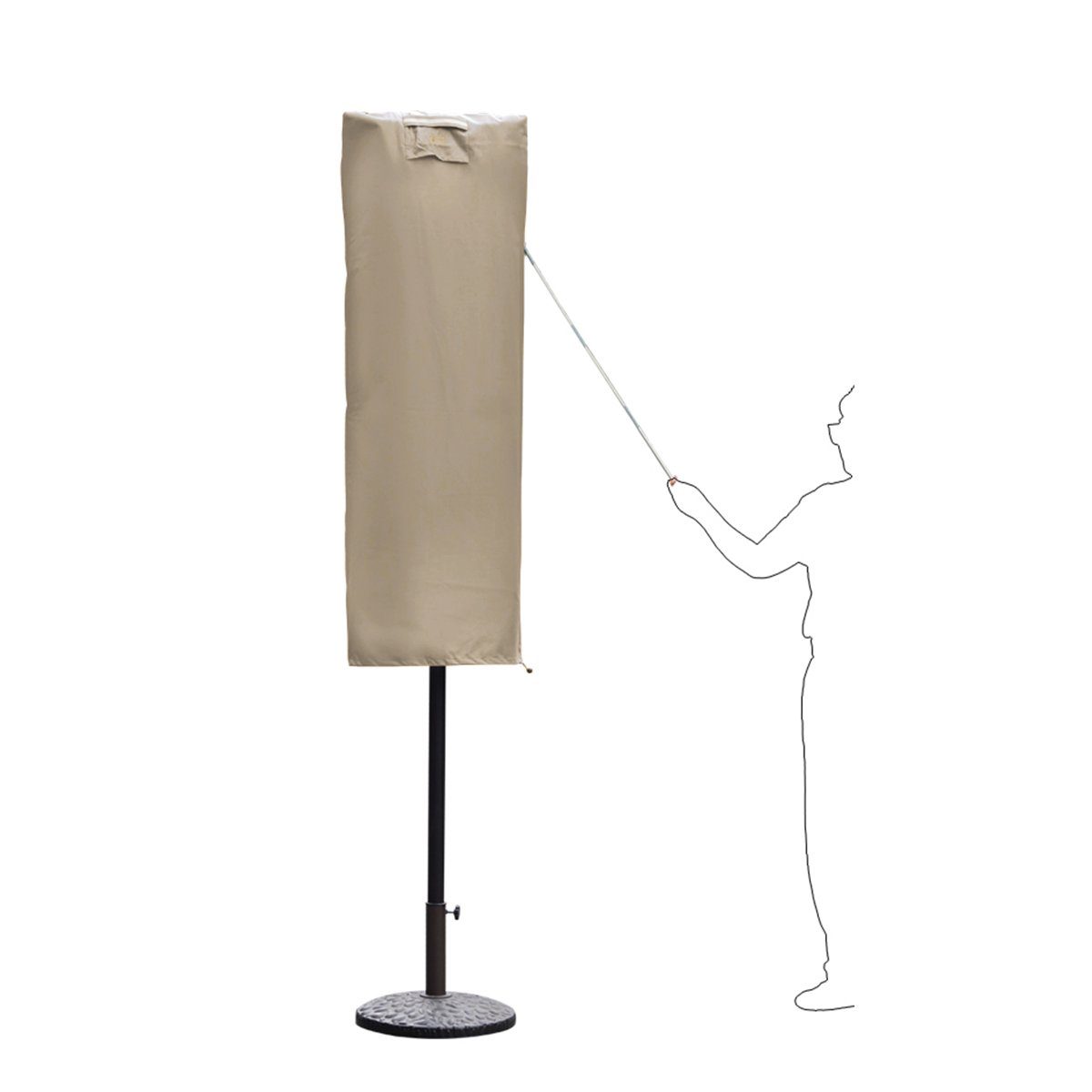 Sekey Sonnenschirm-Schutzhülle für Doppelsonnenschirm Schutzhülle Terrassen günstig online kaufen