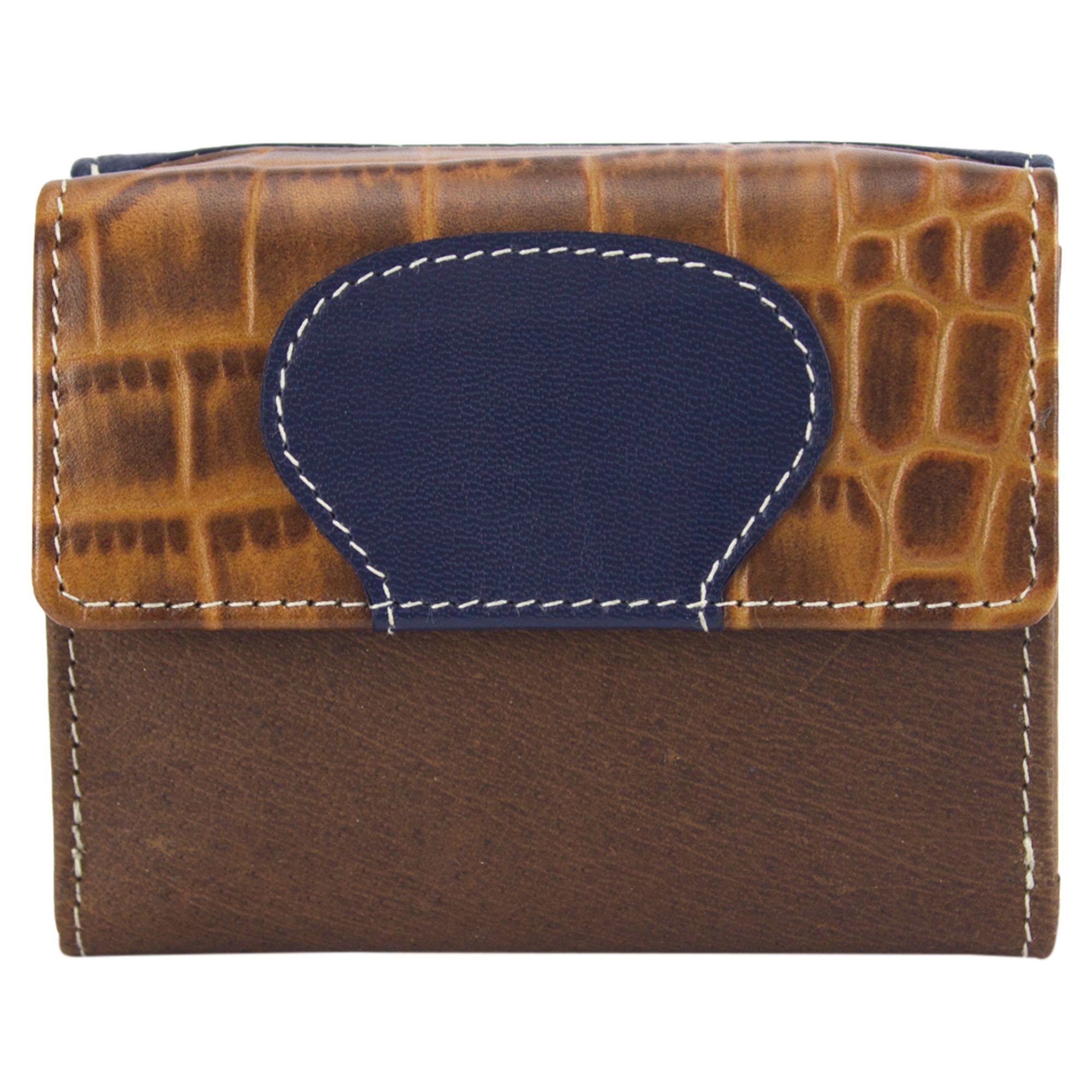 Sunsa Mini Geldbörse echt Leder Geldbörse Damen Geldbeutel Portemonnaie kleine Brieftasche, echt Leder, aus recycelten Lederresten, mit RFID-Schutz, Unisex schwarz/geldb/grün