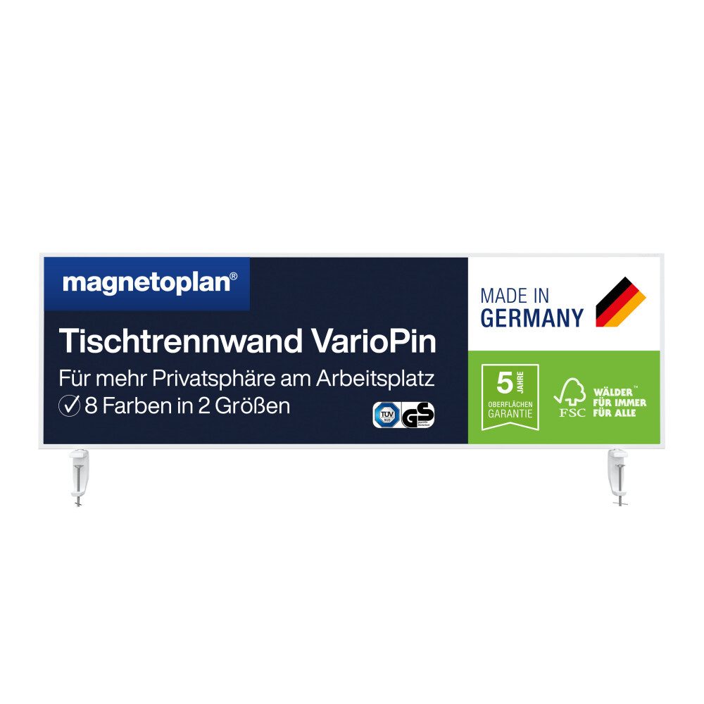 magnetoplan® Trennwandplatten Tischtrennwand VarioPin - 160x50cm - und Filz-Oberfläche, (1-St)