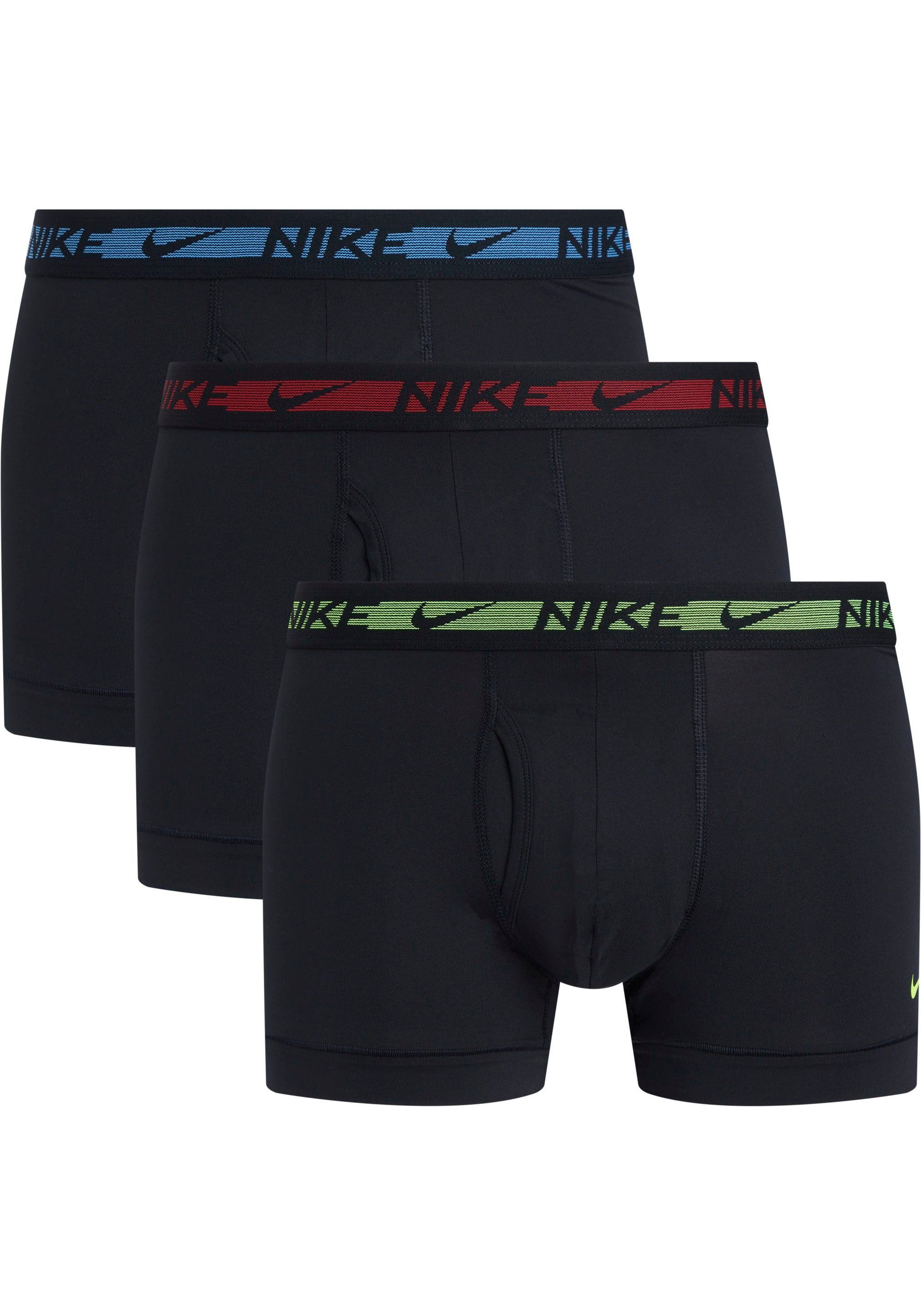 TRUNK NIKE Stück) NIKE Underwear BLACK/VOLT_WB/UNI_BLU_WB/UNI_RED_WB (3 (Packung, mit Logo-Elastikbund 3PK 3er-Pack) Trunk