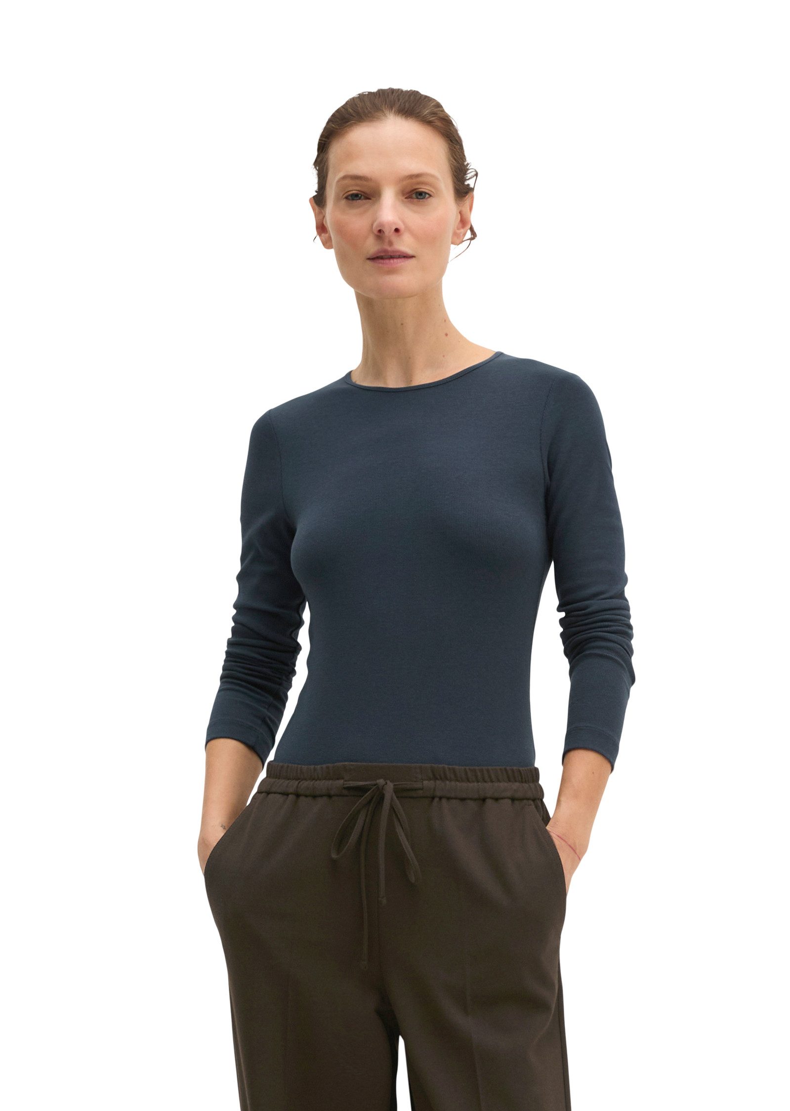 Marc O'Polo Langarmshirt aus TENCEL™ Modal-Baumwolle-Mix