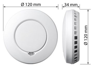 SEBSON 4x Funk Rauchmelder austauschbare Batterien, vernetzbar, DIN EN 14604 Rauchmelder