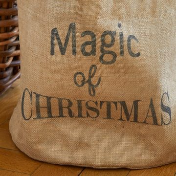 Mirabeau Weihnachtsfigur Stoffkorb Magic braun