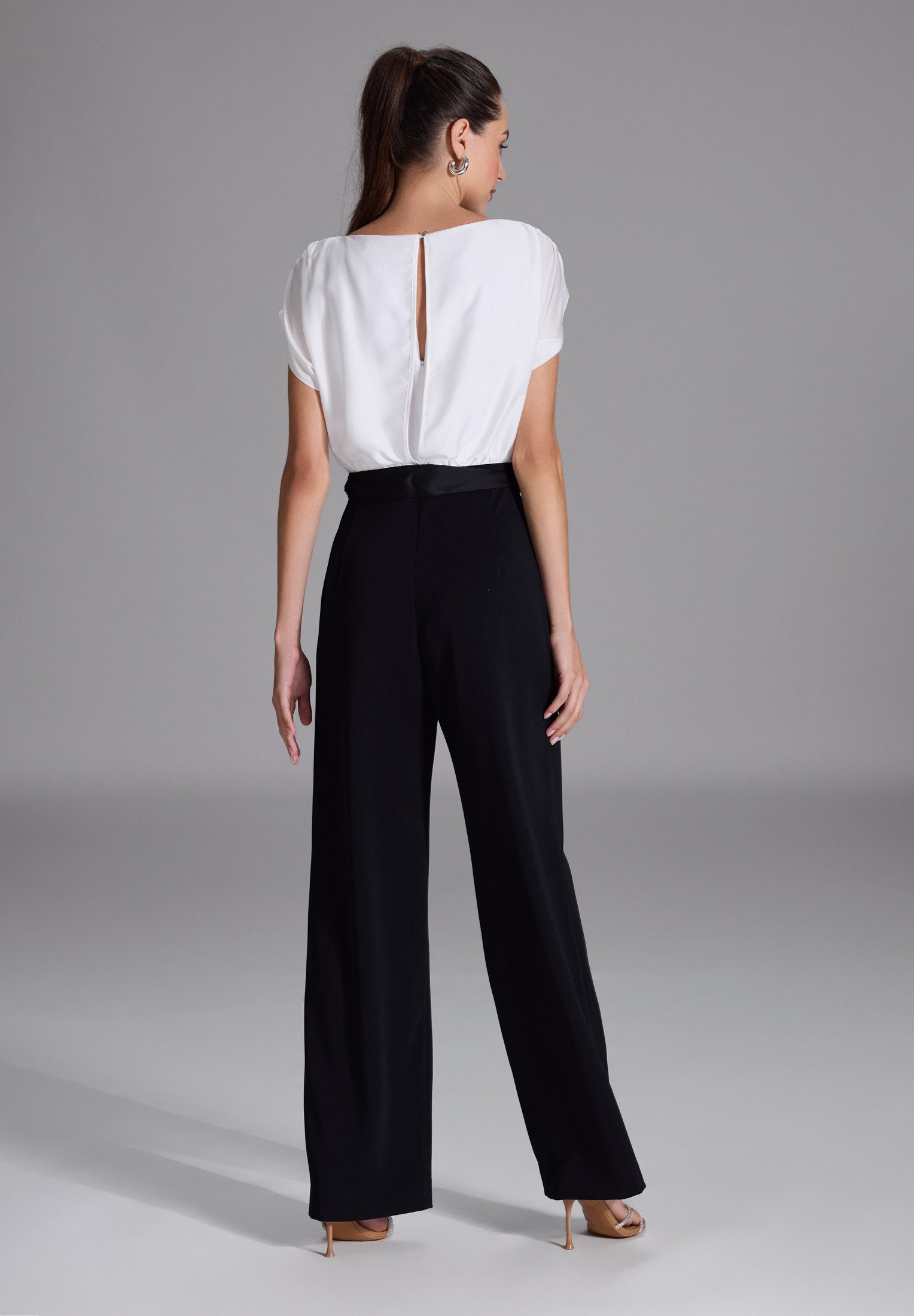 SWING Jumpsuit - Jumpsuit aus Material-Mix Oberteil aus Satin Qualität günstig online kaufen