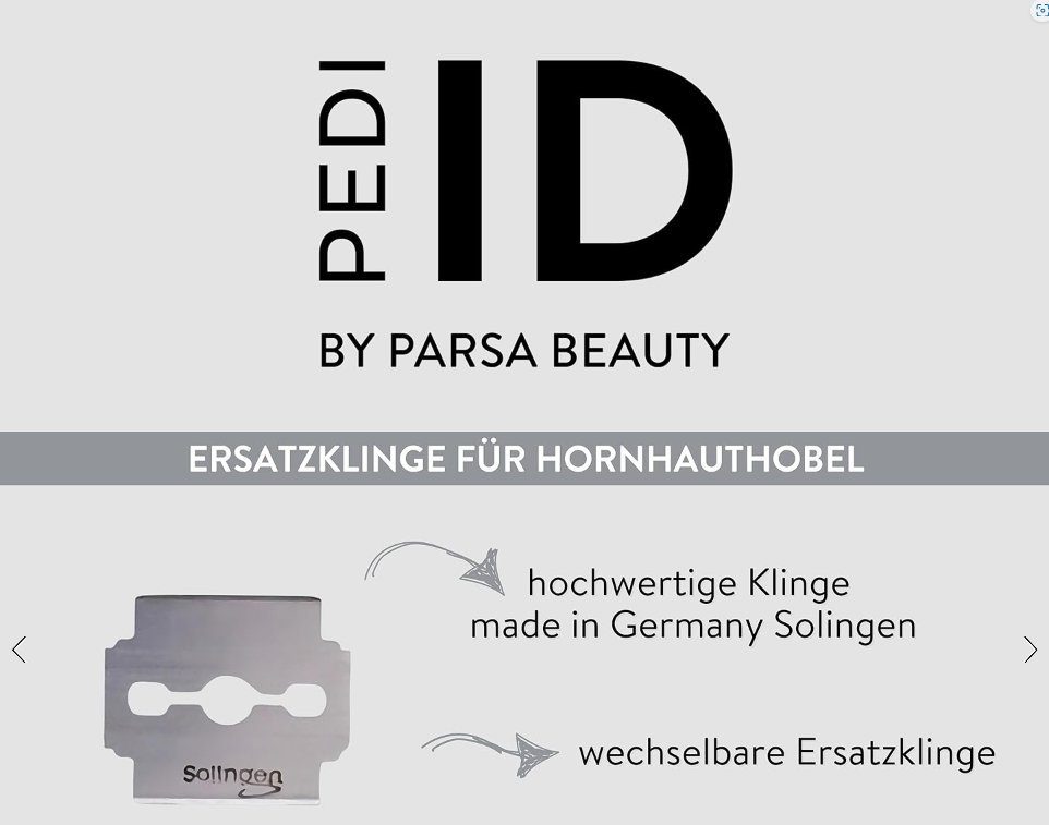 PARSA Beauty Nagelhautmesser Beauty Stück) Hornhauthobel ID Ersatzklingen (10 PARSA