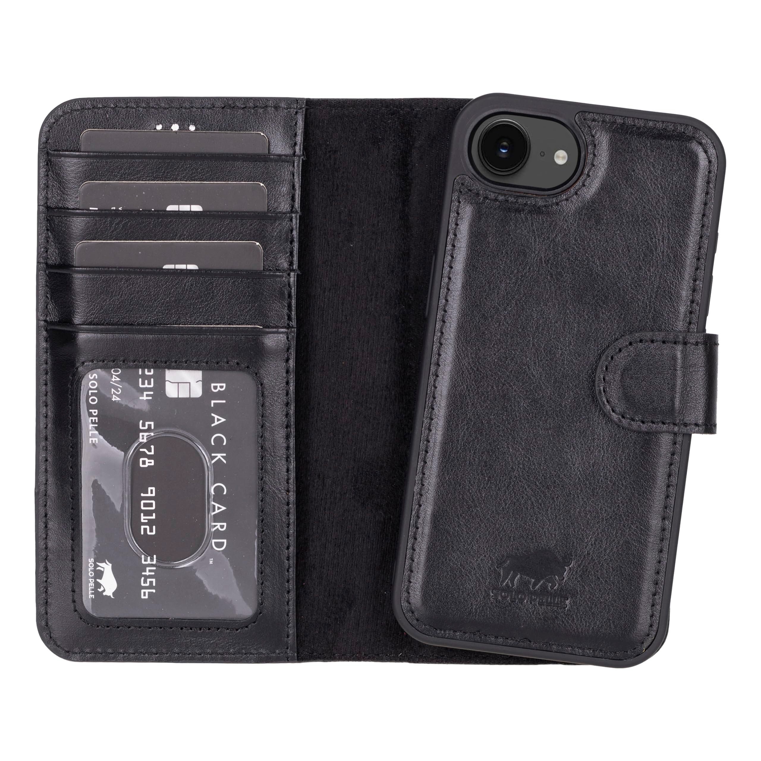 Solo Pelle Smartphonetasche Lederhülle für iPhone 16e 6.1 Zoll inkl. Kartenfächer