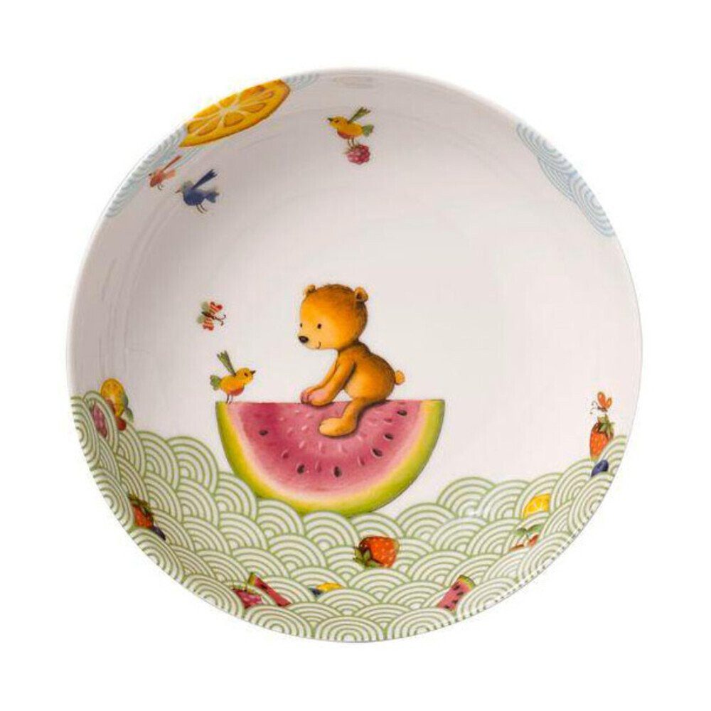 Villeroy & Boch Speiseteller Kinderteller tief 18,5cm Hungry as a Bear, Kinderteller tief, Ø18,7cm, Premium Porcelain, bunt