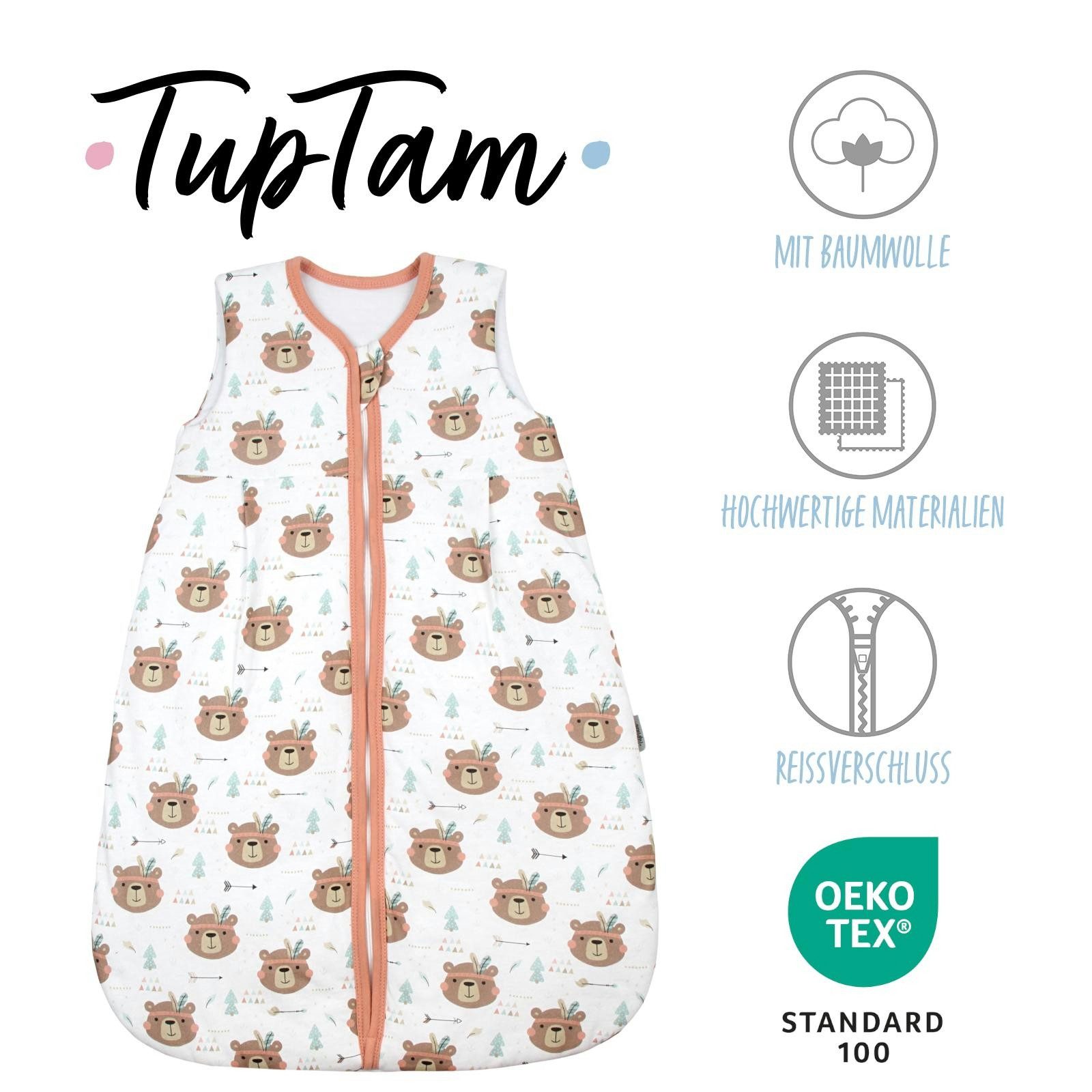 TupTam Babyschlafsack Kugelschlafsack ohne Ärmel 2.5 TOG Ganzjahr – Bild 2 von 5