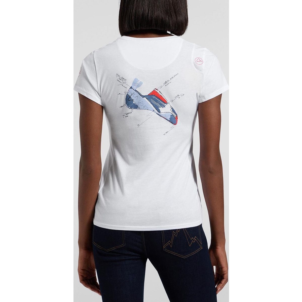 La Sportiva Kurzarmshirt Mantra T-shirt Women Perfektes Kletter-T-Shirt für Damen aus Bio-Baumwolle, inspiriert vom