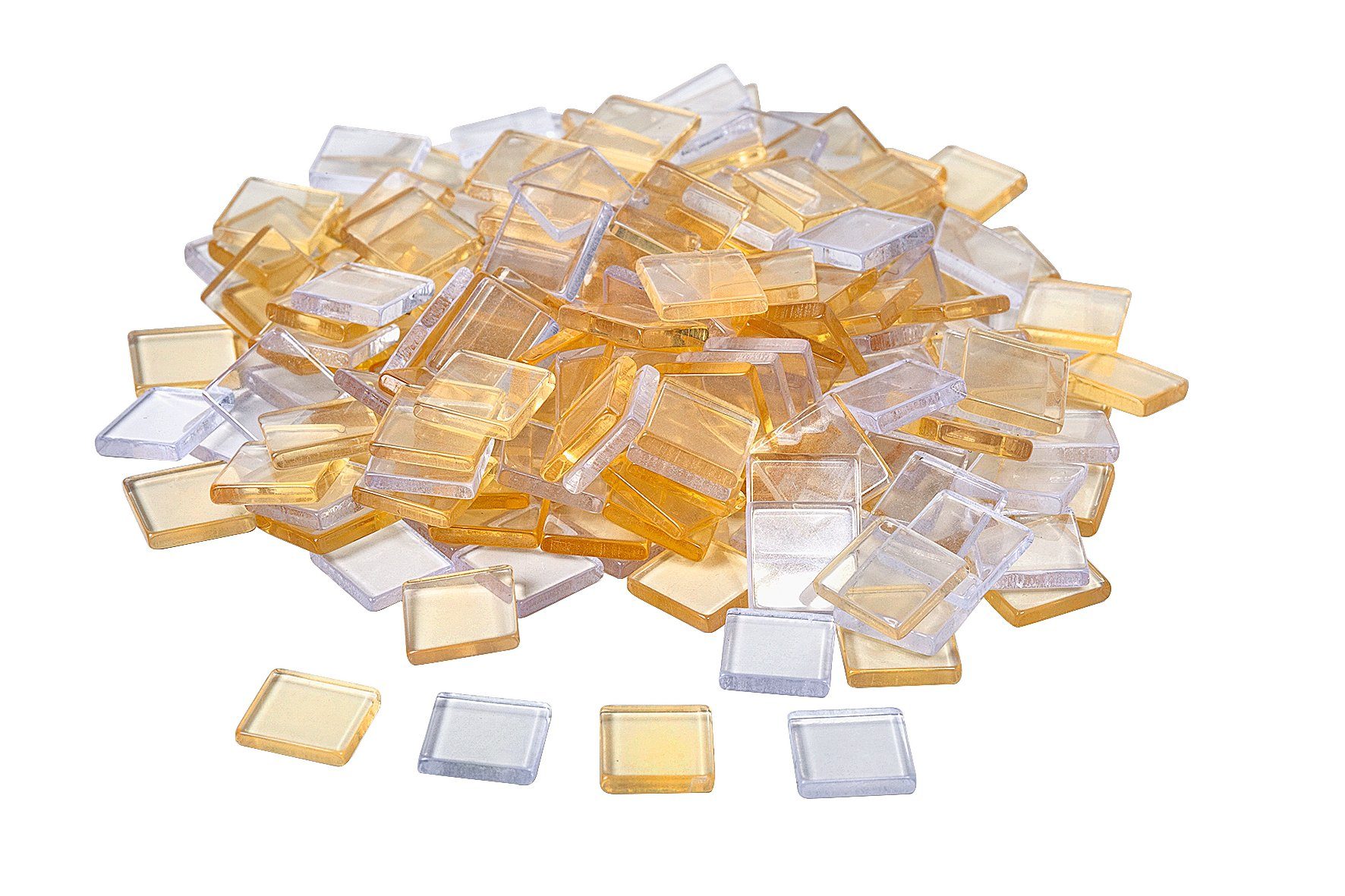 Rayher Streudeko Mosaik Acrylglassteine Quadratisch, 205 Stück