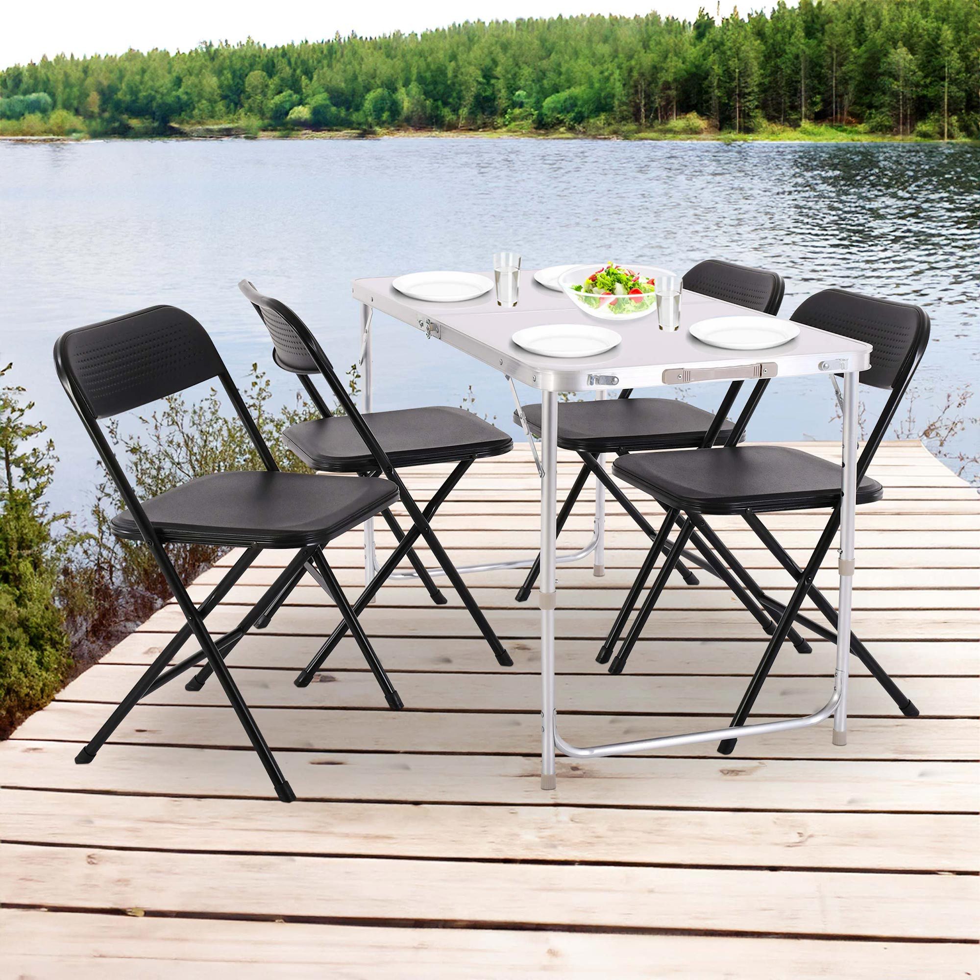 Raburg Campingtisch klappbar, Klapptisch 3-fach höhenverstellbar, Weiß, Luk günstig online kaufen