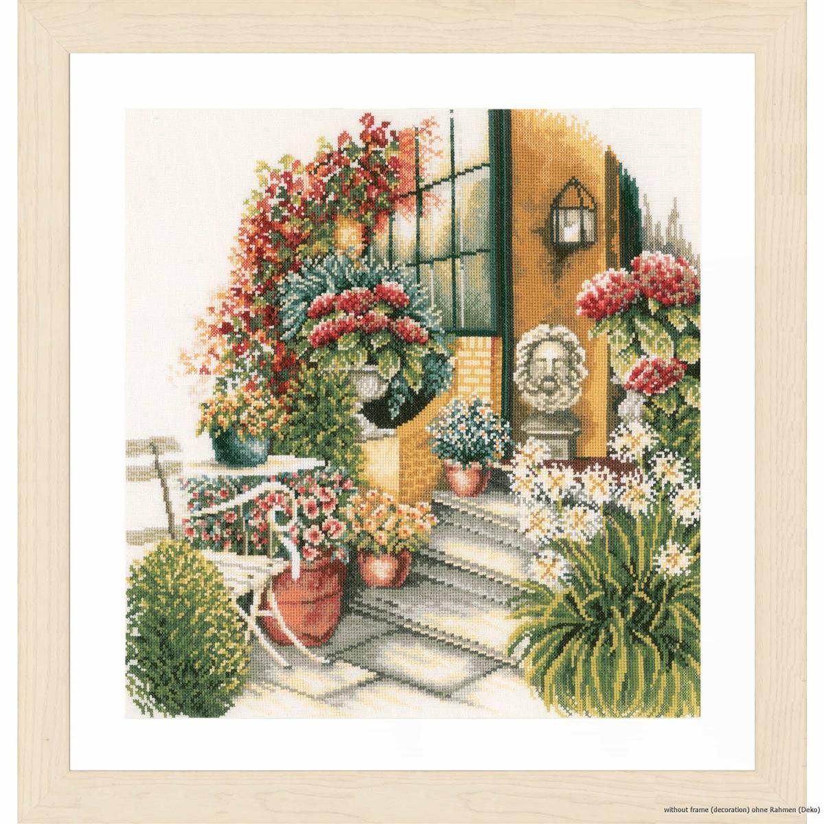 Lanarte Kreativset Lanarte Kreuzstichset "Terrasse in Herbstblüte", (embroidery kit by Marussia)