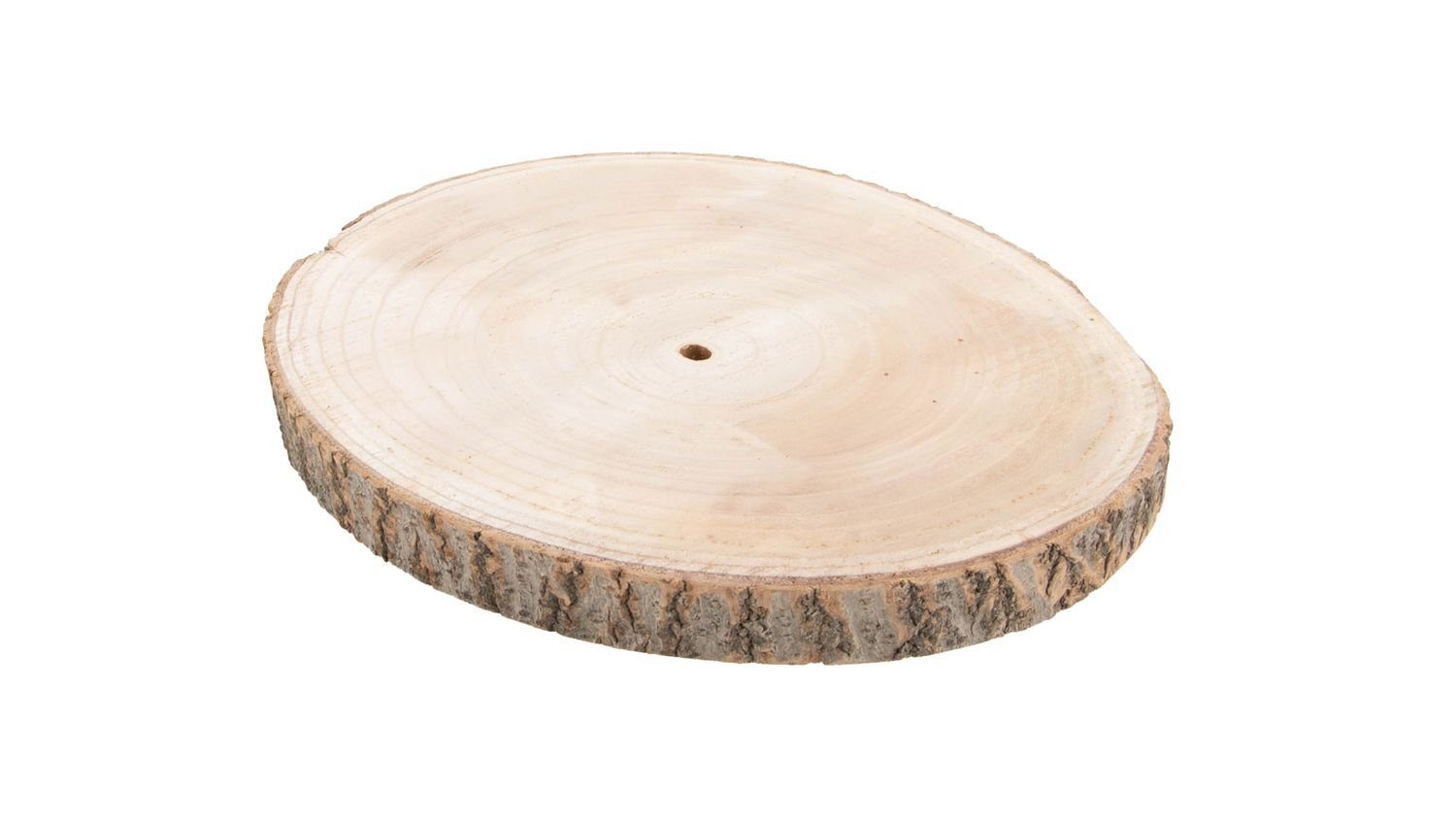 NaDeco Bastelnaturmaterial Paulownia-Holzscheibe, Natur, Ø ca. 20 cm Baumscheibe Holzteller