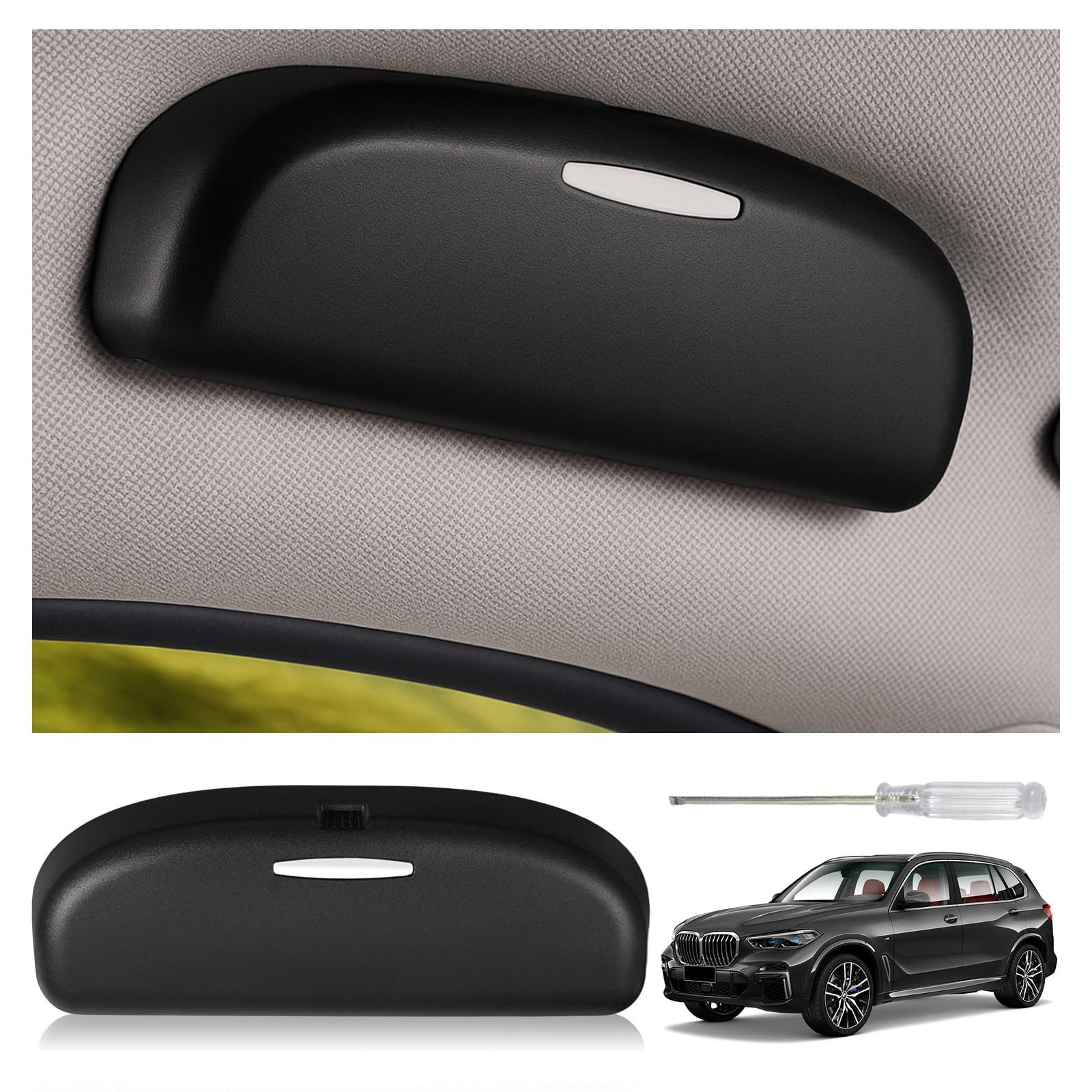 Youyijia Brillenetui Brillenetuis 20X6.6CM Auto Brillenetui Kompatibel Sonnenbrillenhalter