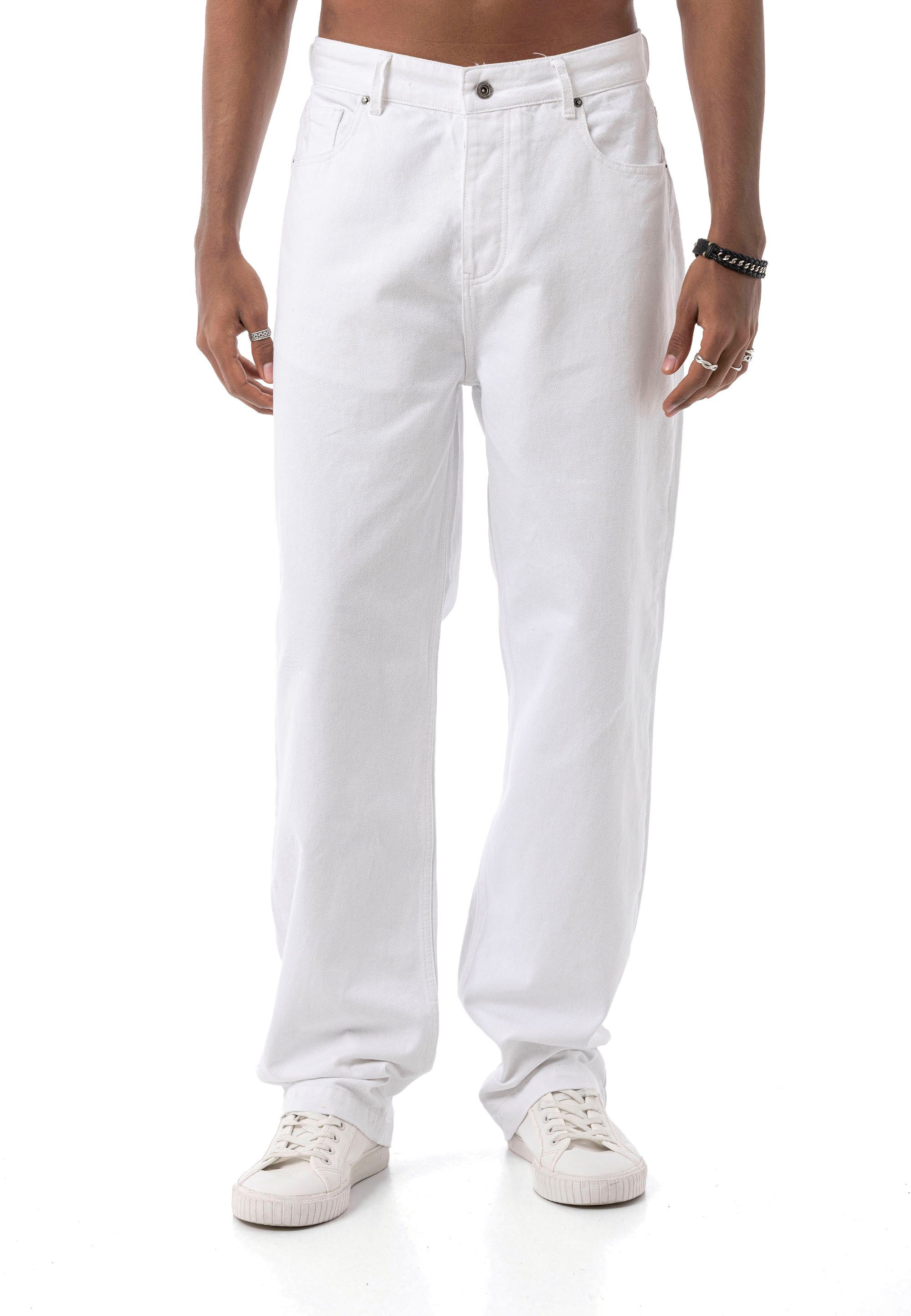 RedBridge Loose-fit-Jeans in Weiß - 5-Pocket-Style, hoher Tragekomfort, zei günstig online kaufen