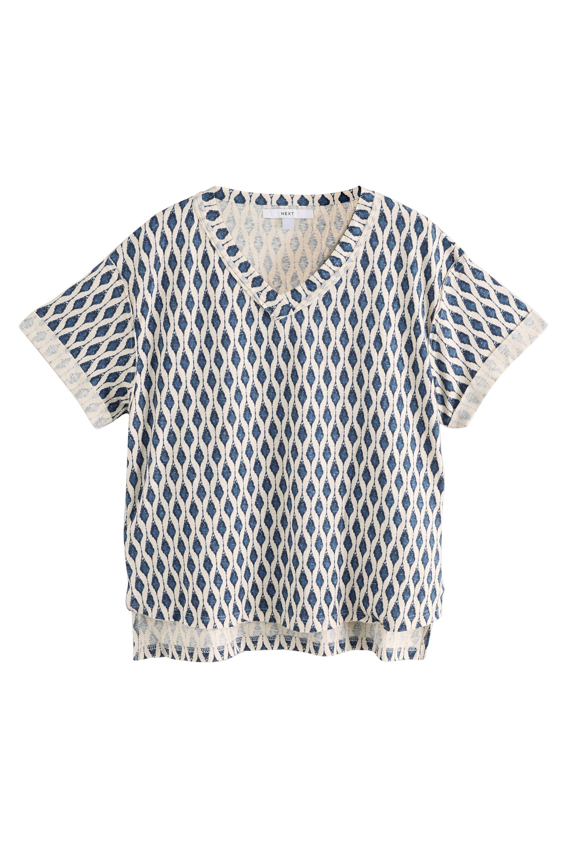 Next V-Shirt Legeres Oversize-T-Shirt mit V-Ausschnitt günstig online kaufen
