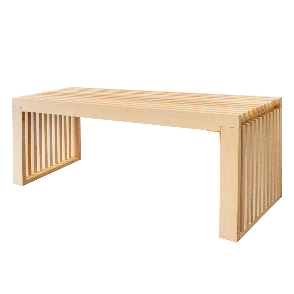 HOME DELUXE Sitzbank aus Holz LORA - 110 x 40 x 42 cm, Kiefernholz, Lamelle günstig online kaufen