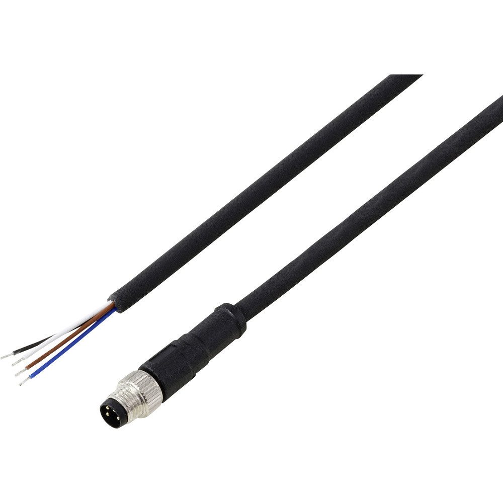 TRU COMPONENTS Steckdose TRU COMPONENTS TC-13752032 Anschlussleitung M8 x 1 Stecker, gerade 5 m, TC-13752032