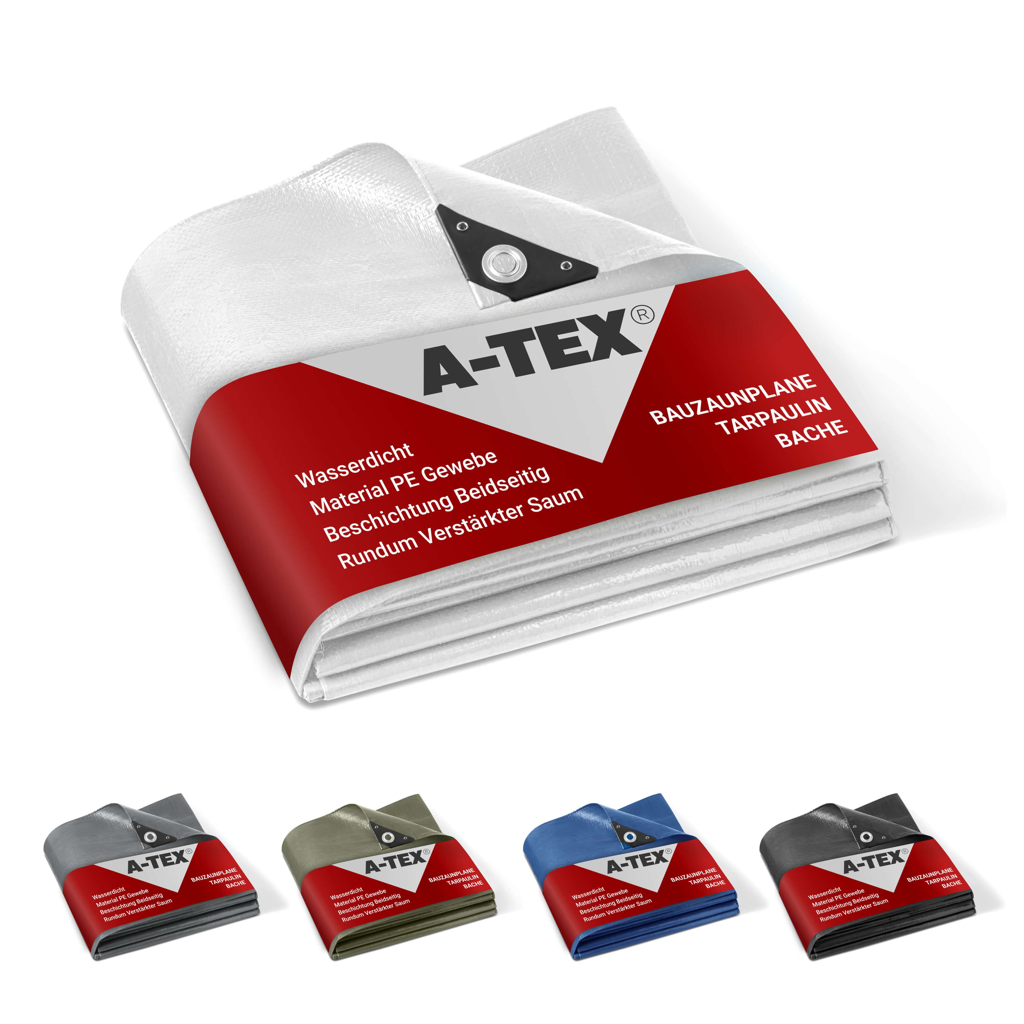 A-TEX® Schutzplane Bauzaunplane 140 g/m² Sichtschutz Zaunblende Plane blickdicht – Bild 2 von 5