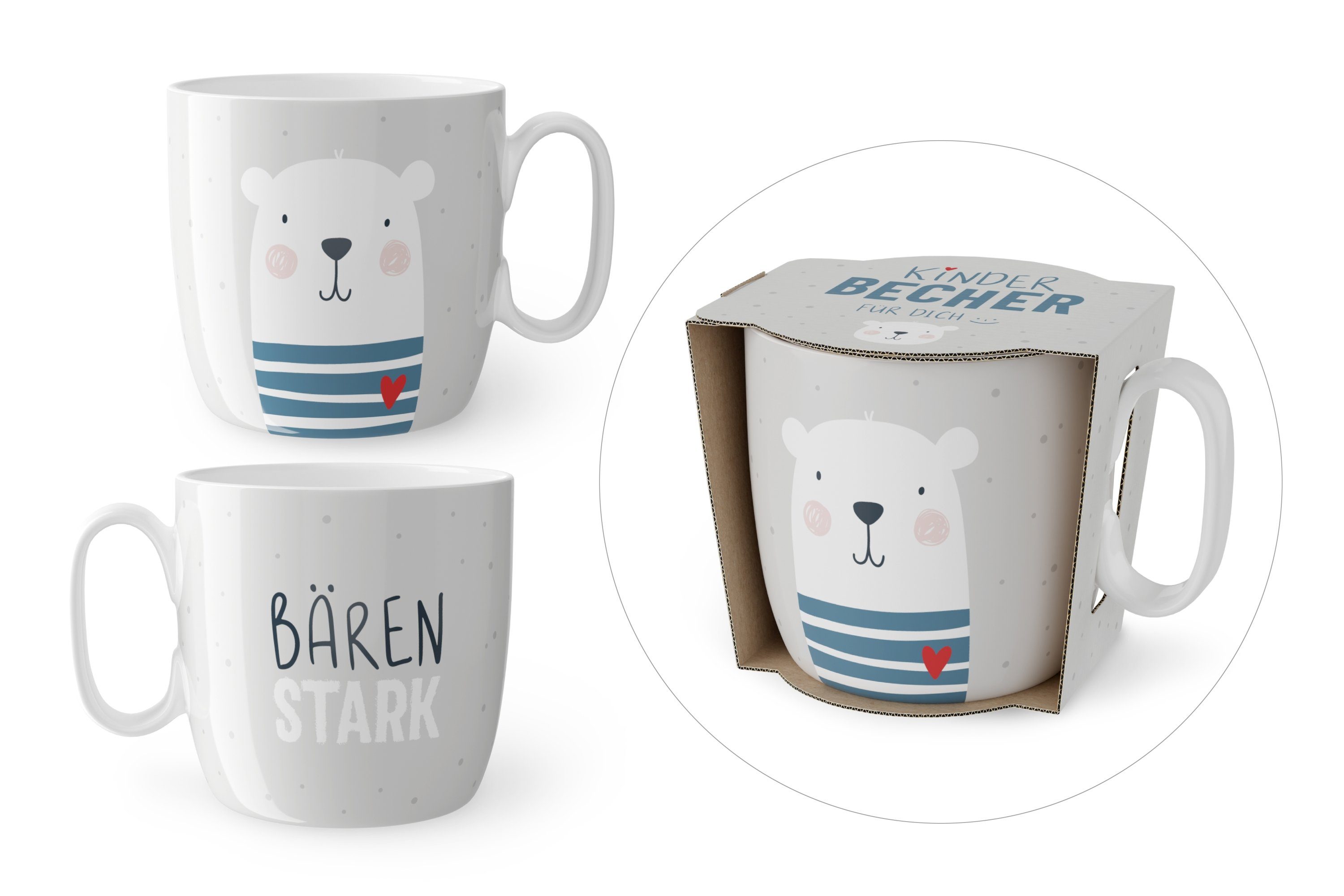 La Vida Tasse Kindertasse Kinderbecher Tasse Becher Porzellan 150ml la vida Auswahl, Material: Porzellan
